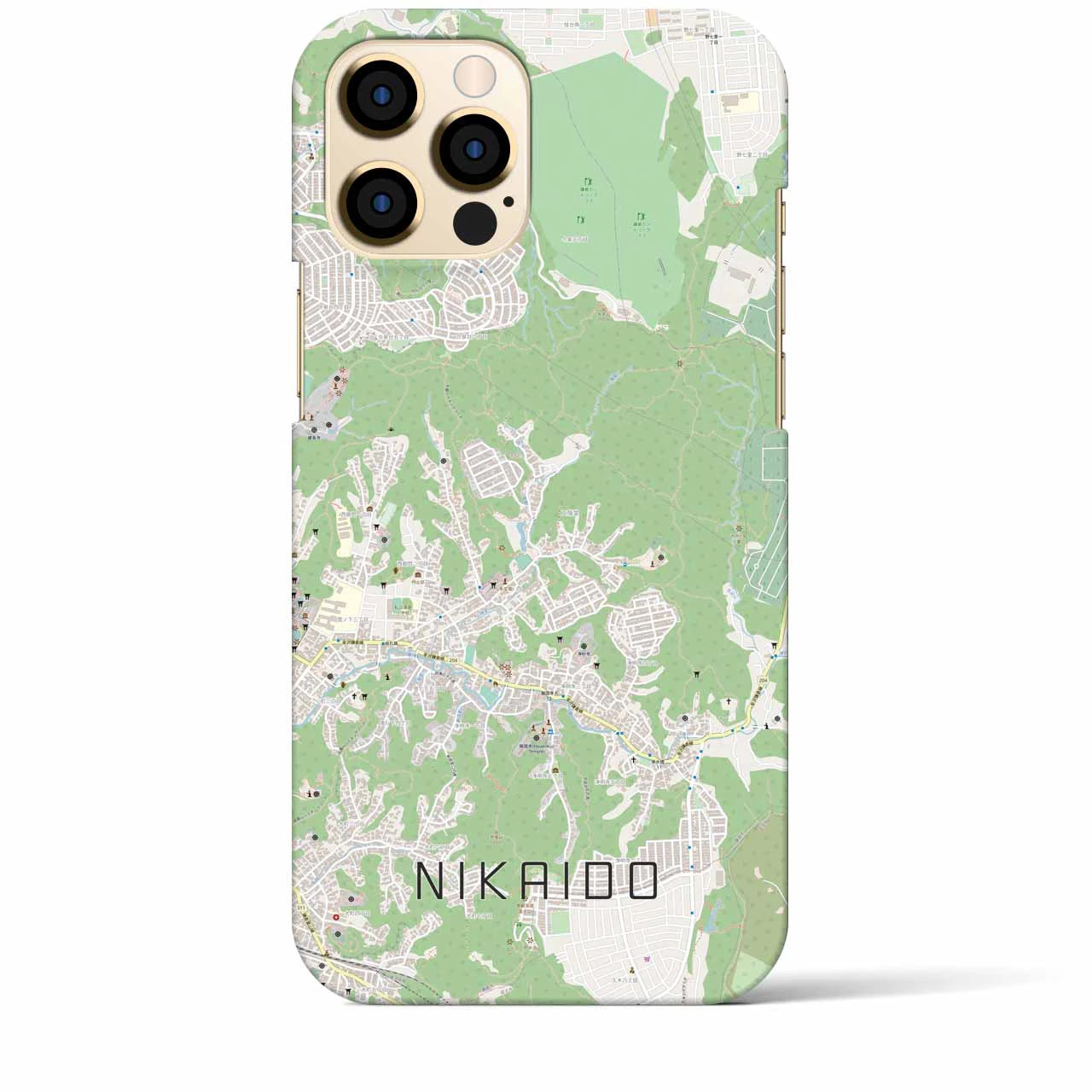 【二階堂(神奈川県)】地図柄iPhoneケース(バックカバータイプ)