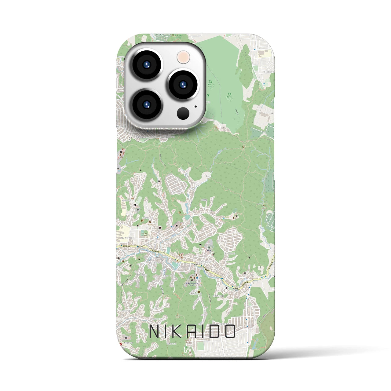 【二階堂(神奈川県)】地図柄iPhoneケース(バックカバータイプ)