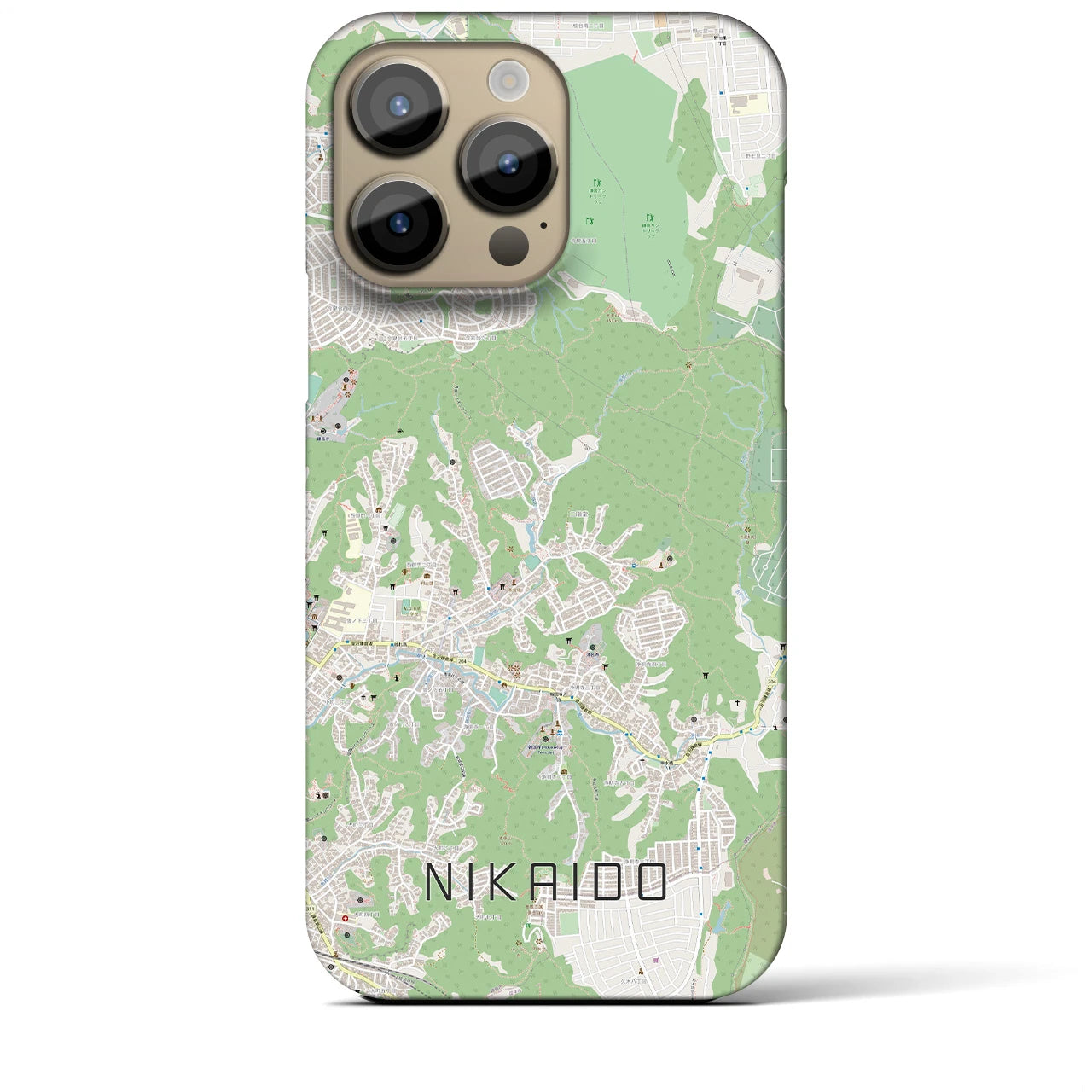 【二階堂(神奈川県)】地図柄iPhoneケース(バックカバータイプ)
