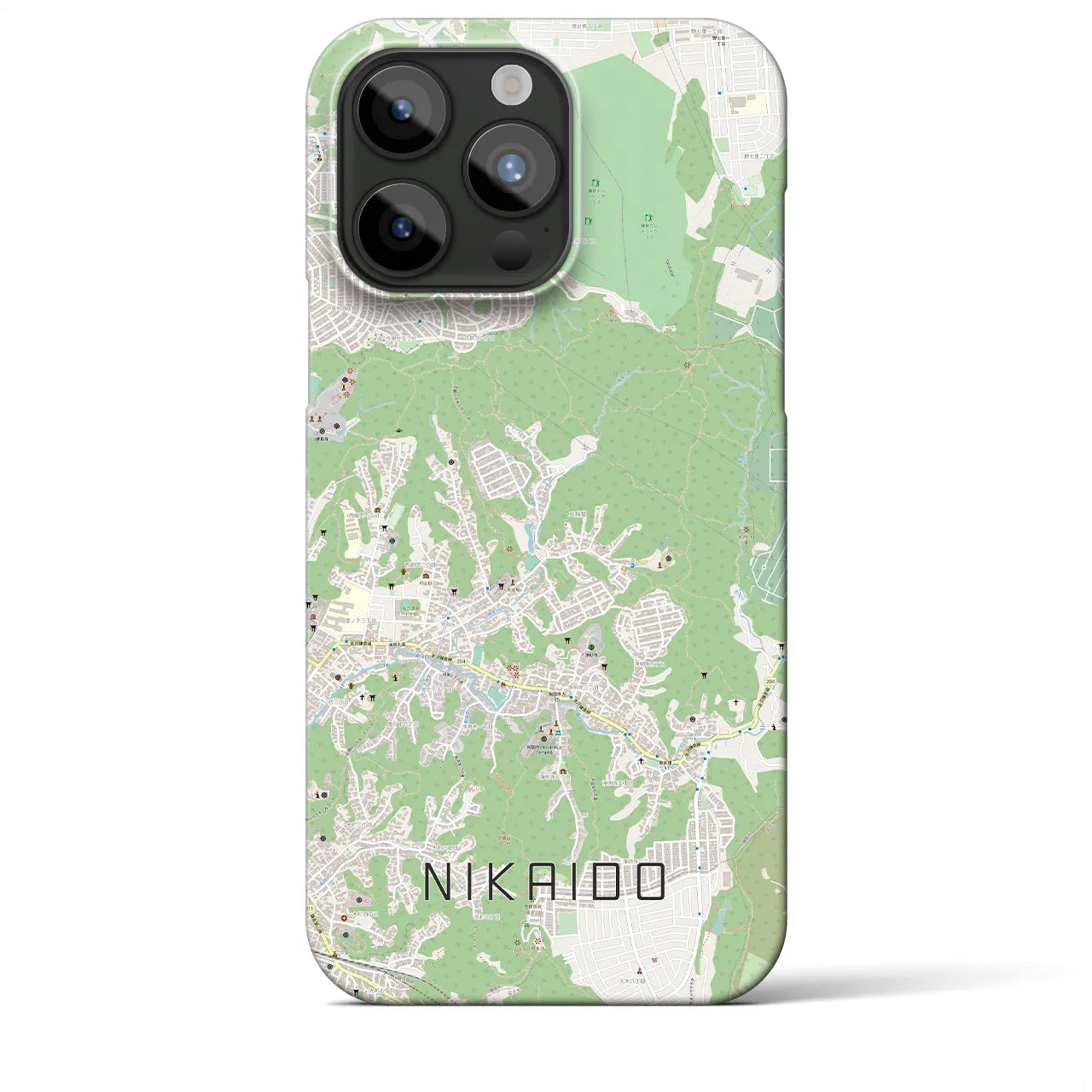 【二階堂(神奈川県)】地図柄iPhoneケース(バックカバータイプ)