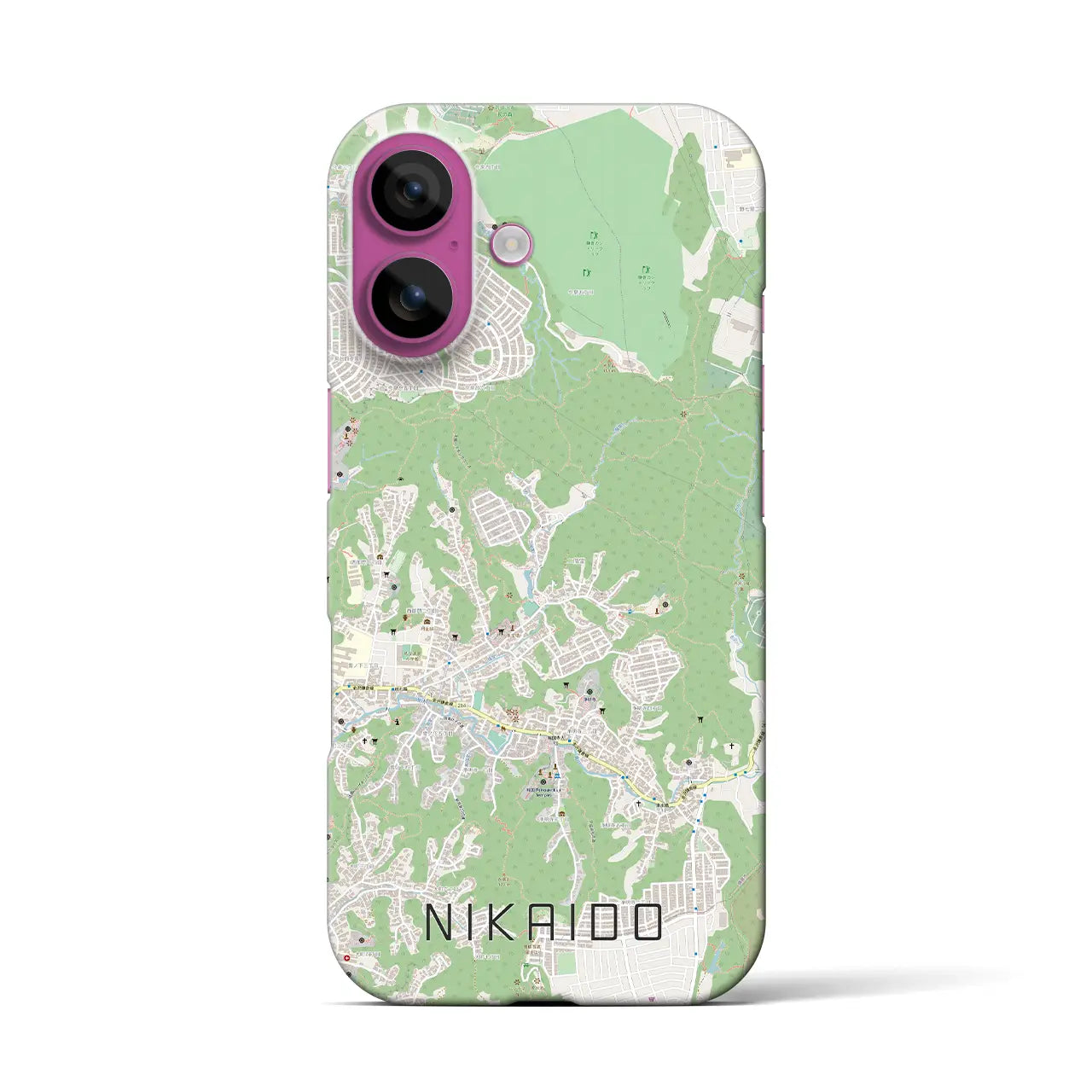 【二階堂(神奈川県)】地図柄iPhoneケース(バックカバータイプ)