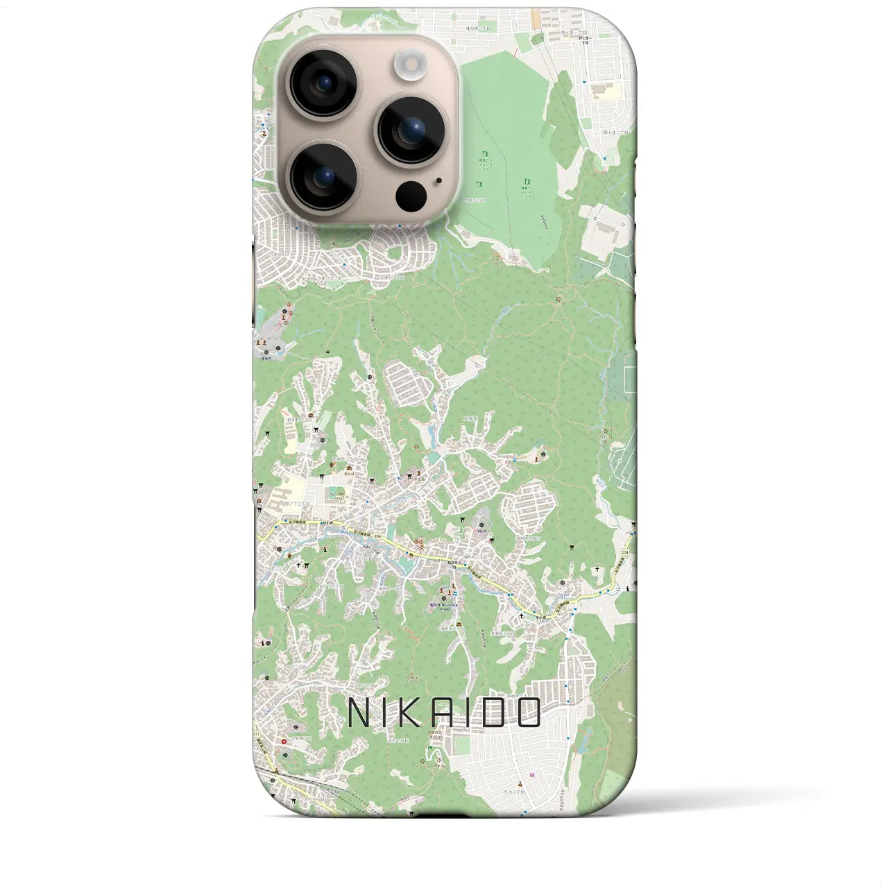 【二階堂(神奈川県)】地図柄iPhoneケース(バックカバータイプ)