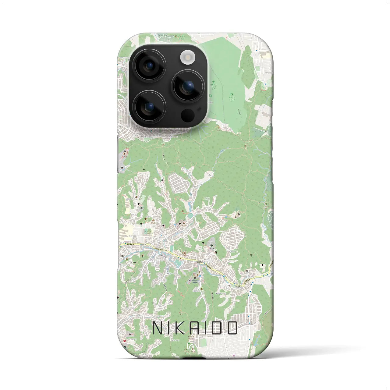 【二階堂(神奈川県)】地図柄iPhoneケース(バックカバータイプ)