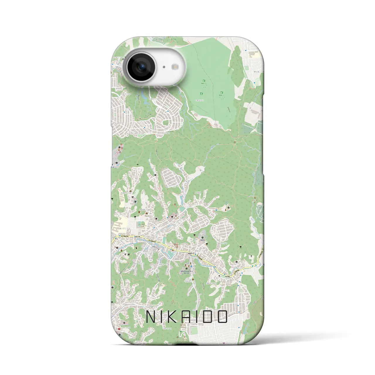 【二階堂(神奈川県)】地図柄iPhoneケース(バックカバータイプ)