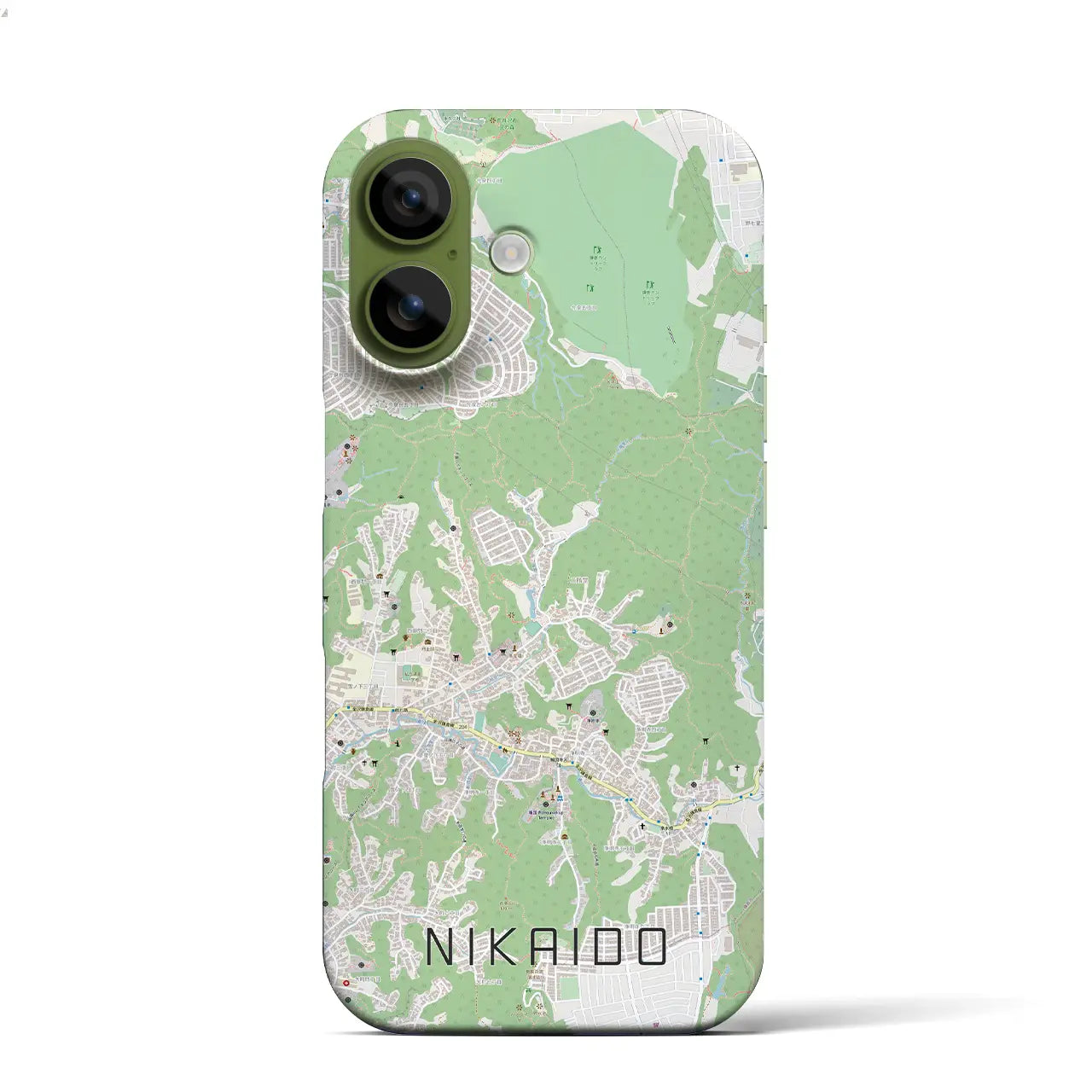 【二階堂(神奈川県)】地図柄iPhoneケース(バックカバータイプ)