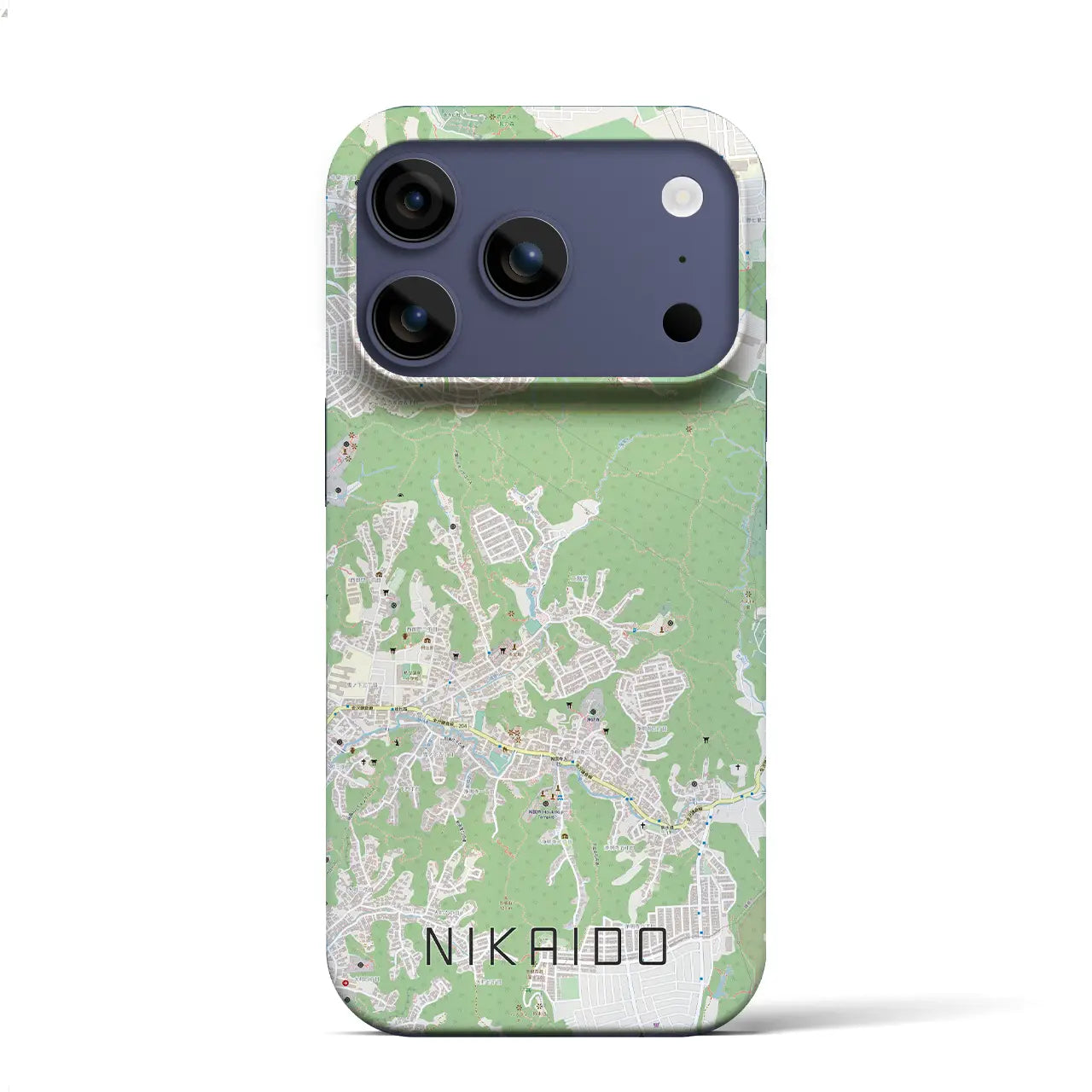 【二階堂(神奈川県)】地図柄iPhoneケース(バックカバータイプ)