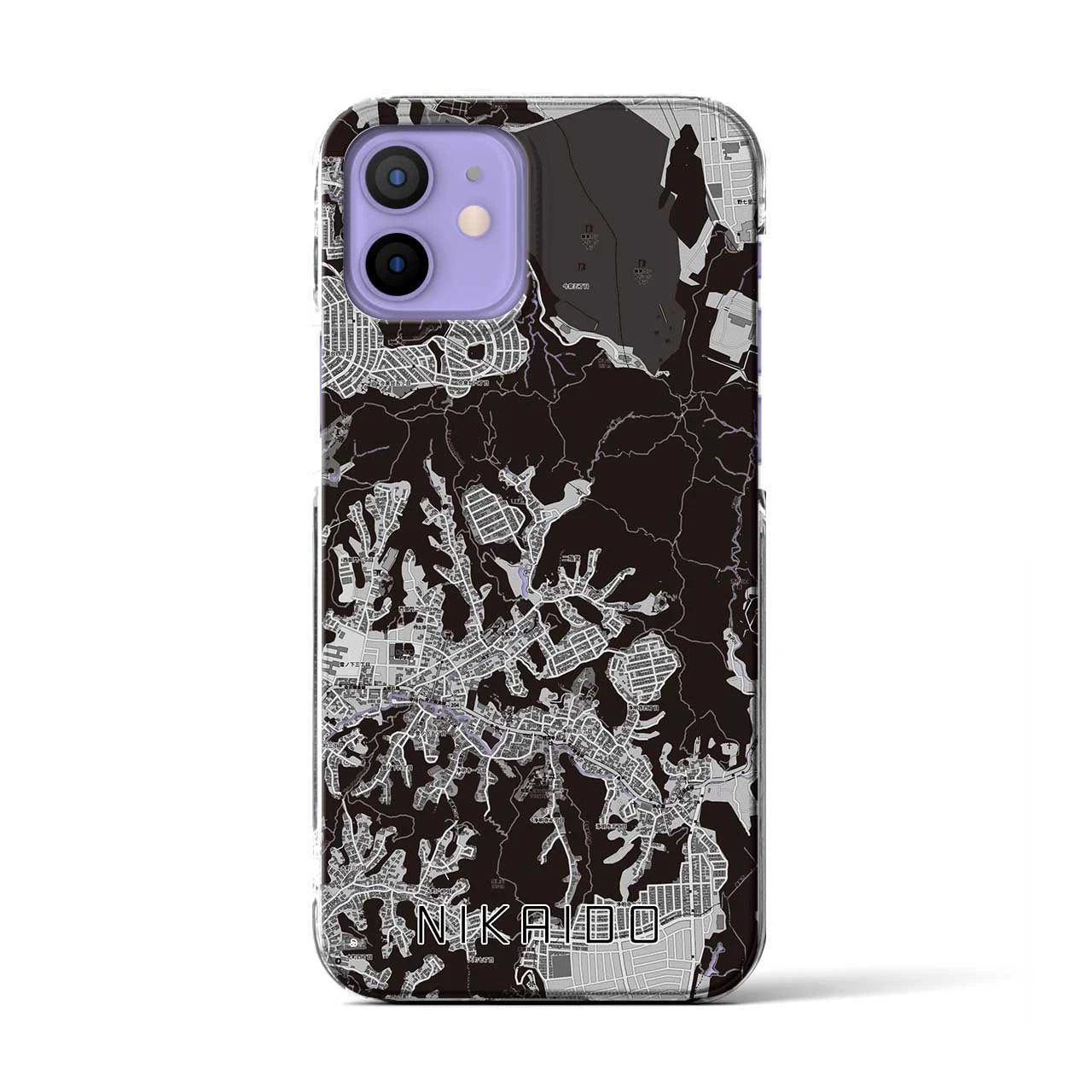 【二階堂(神奈川県)】地図柄iPhoneケース(クリアタイプ)