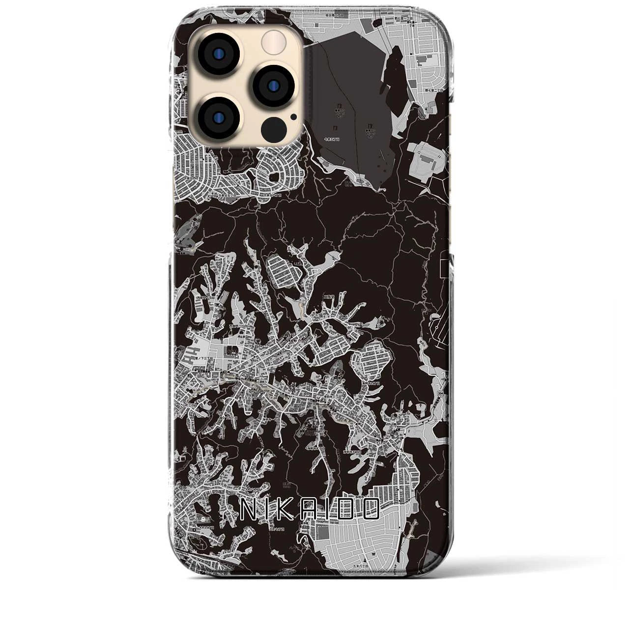 【二階堂(神奈川県)】地図柄iPhoneケース(クリアタイプ)