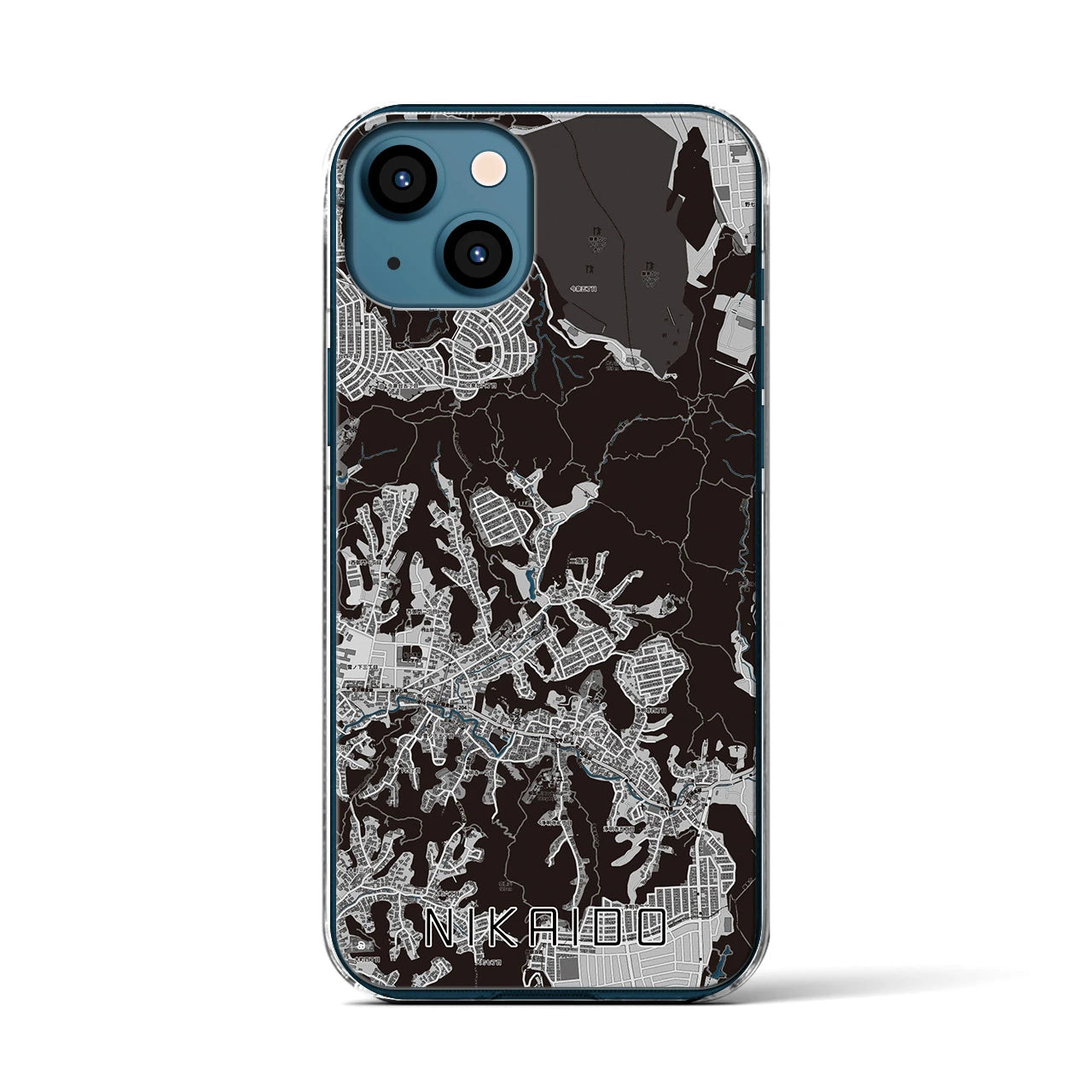 【二階堂(神奈川県)】地図柄iPhoneケース(クリアタイプ)