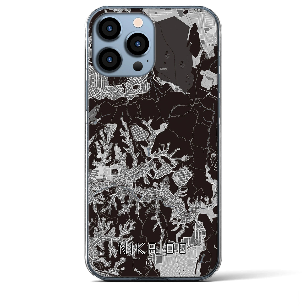 【二階堂(神奈川県)】地図柄iPhoneケース(クリアタイプ)