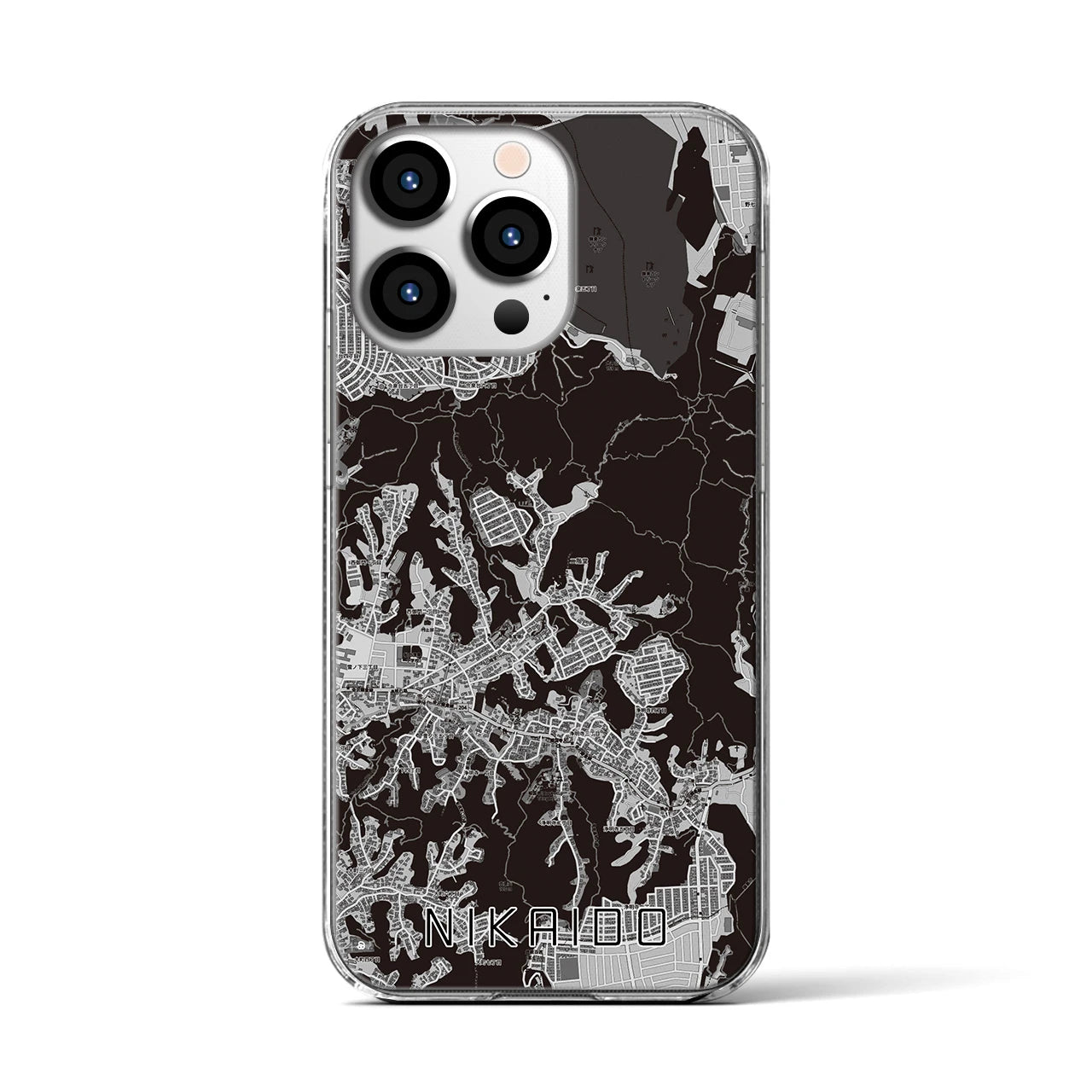 【二階堂(神奈川県)】地図柄iPhoneケース(クリアタイプ)