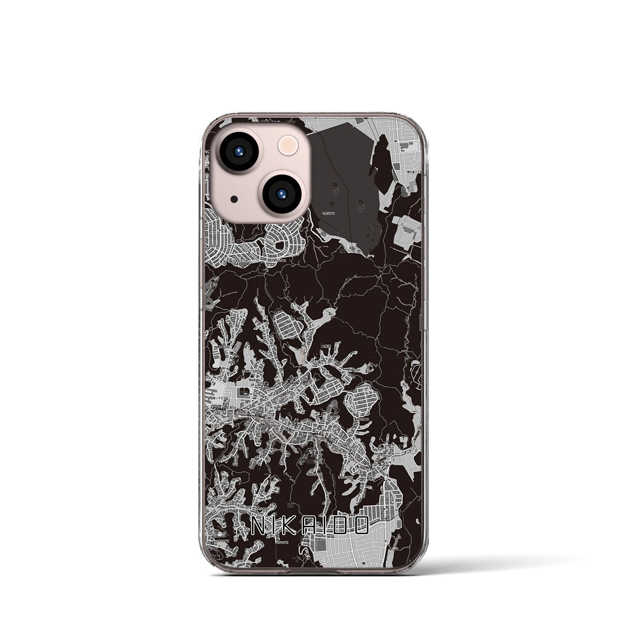 【二階堂(神奈川県)】地図柄iPhoneケース(クリアタイプ)