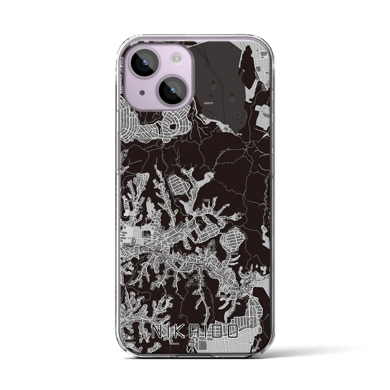 【二階堂(神奈川県)】地図柄iPhoneケース(クリアタイプ)