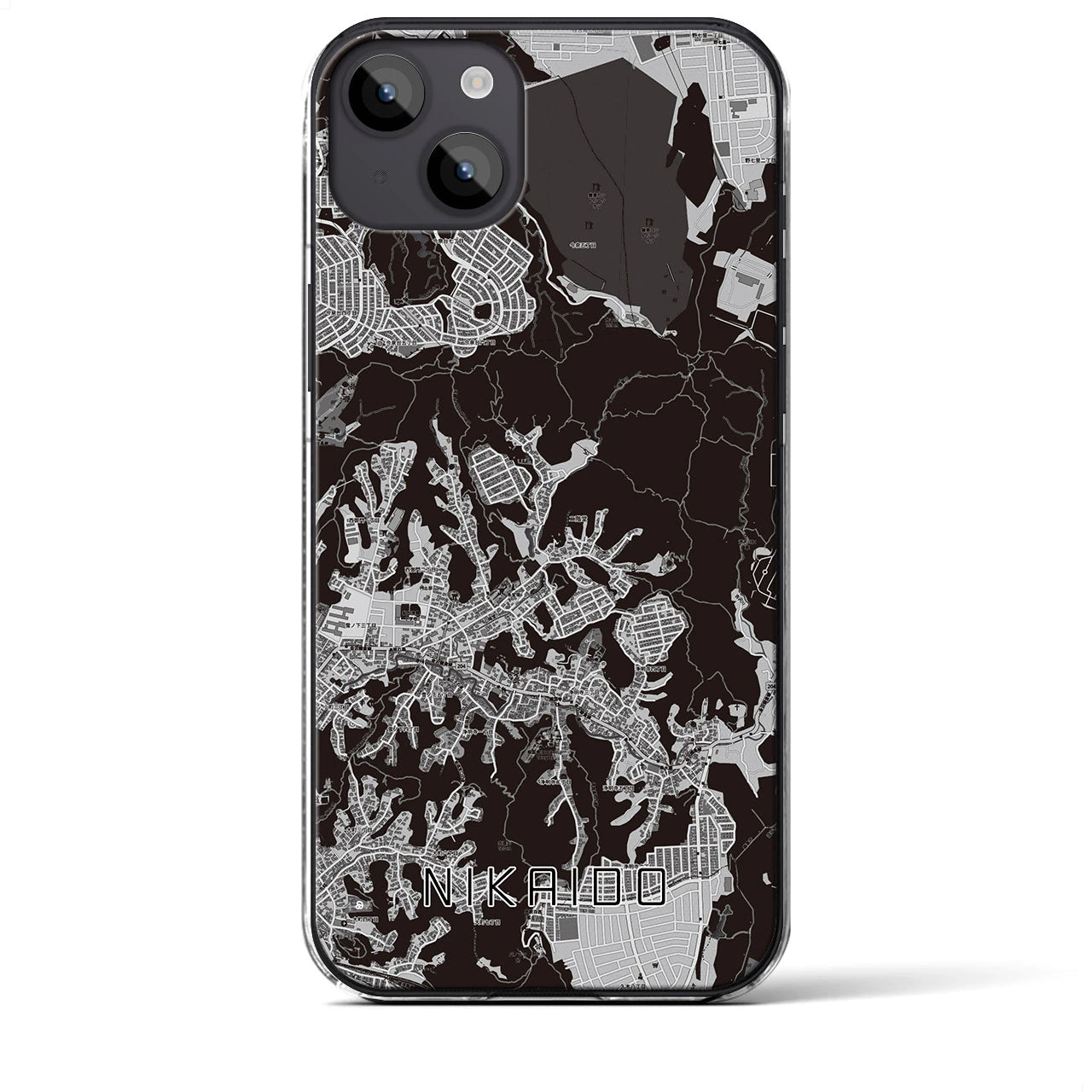 【二階堂(神奈川県)】地図柄iPhoneケース(クリアタイプ)