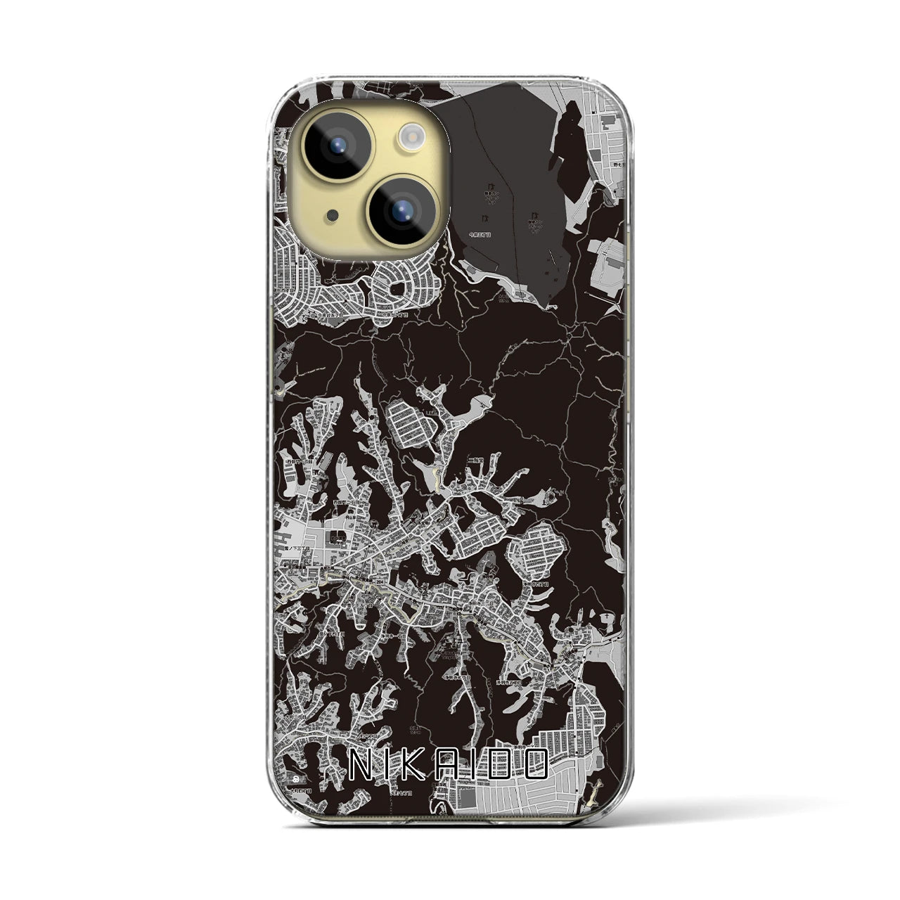 【二階堂(神奈川県)】地図柄iPhoneケース(クリアタイプ)