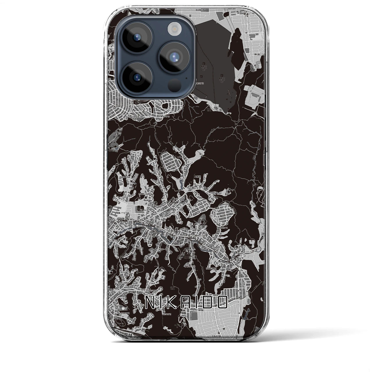 【二階堂(神奈川県)】地図柄iPhoneケース(クリアタイプ)