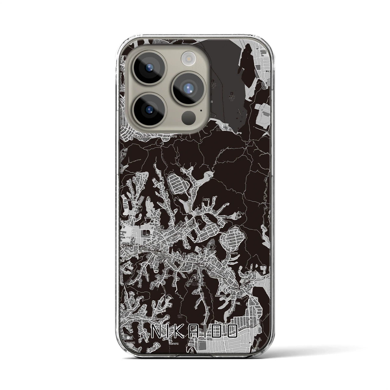 【二階堂(神奈川県)】地図柄iPhoneケース(クリアタイプ)