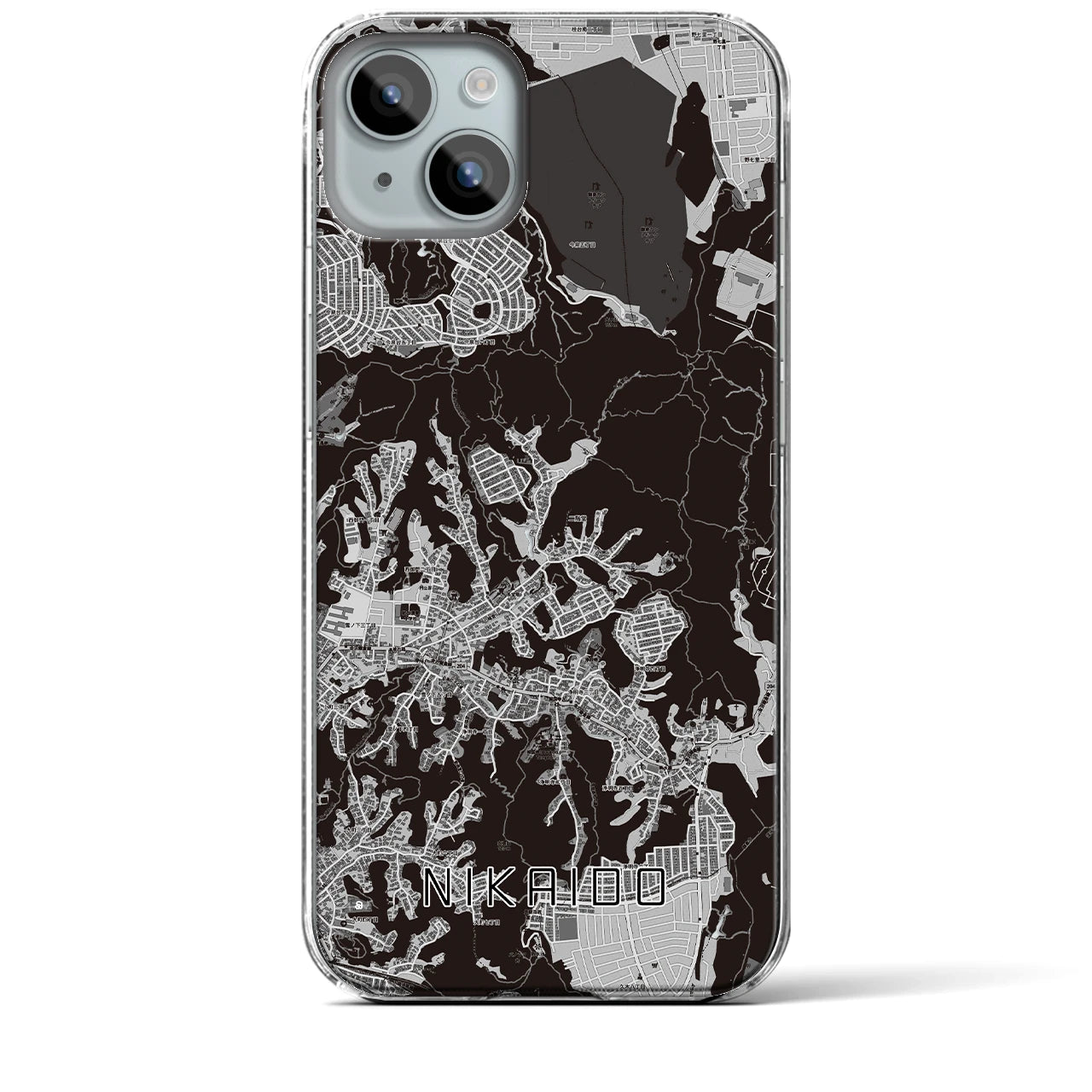 【二階堂(神奈川県)】地図柄iPhoneケース(クリアタイプ)