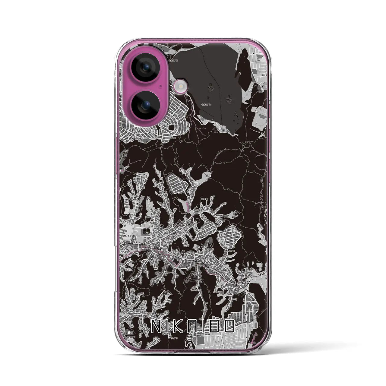 【二階堂(神奈川県)】地図柄iPhoneケース(クリアタイプ)