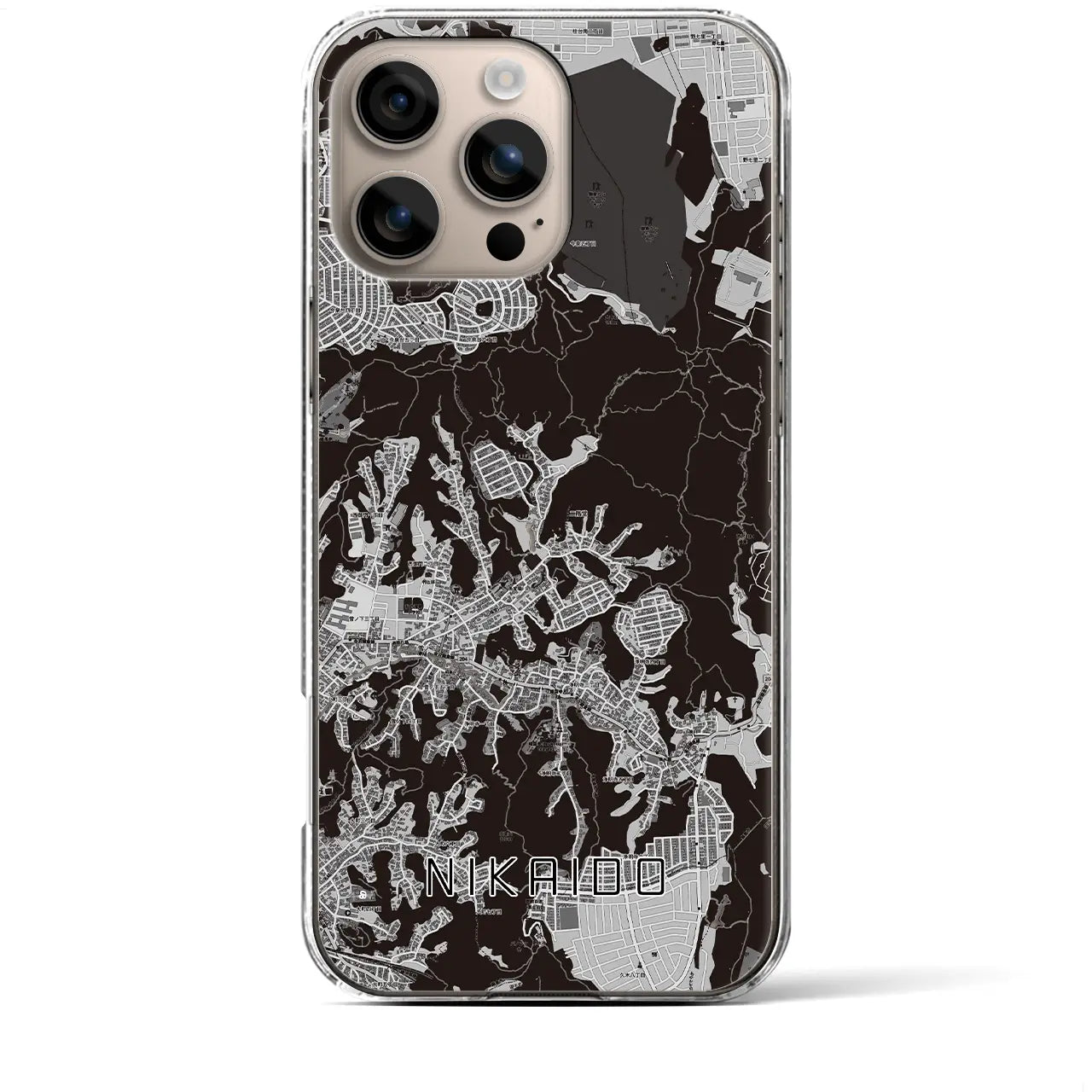 【二階堂(神奈川県)】地図柄iPhoneケース(クリアタイプ)