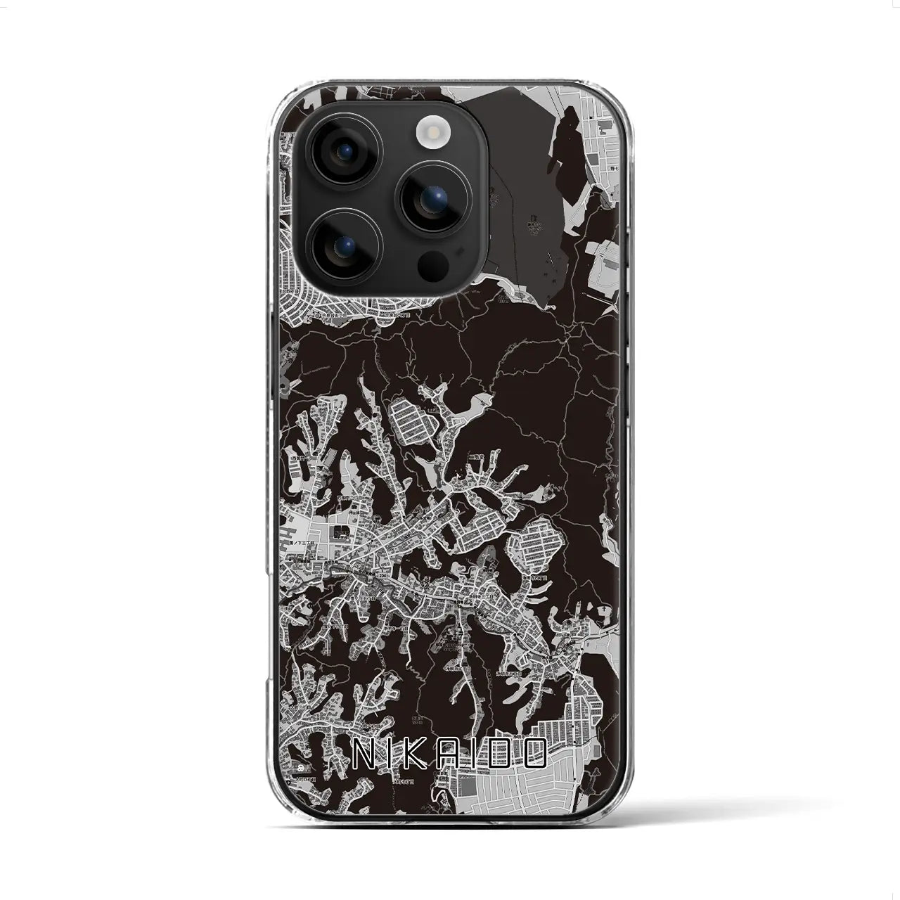 【二階堂(神奈川県)】地図柄iPhoneケース(クリアタイプ)