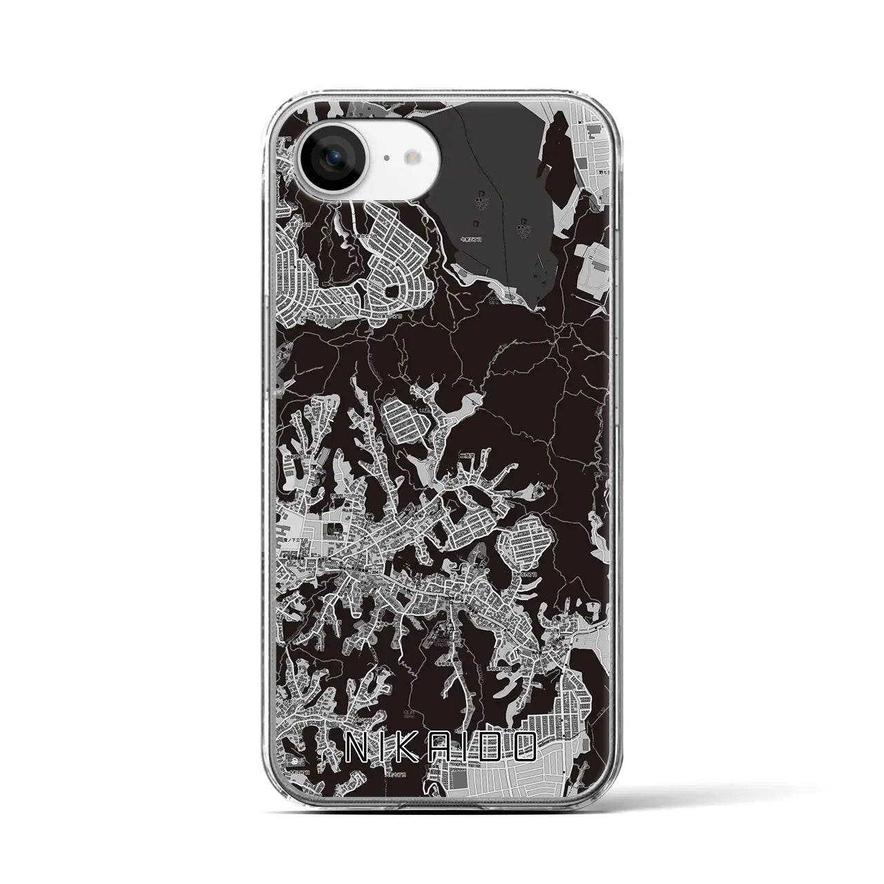 【二階堂(神奈川県)】地図柄iPhoneケース(クリアタイプ)