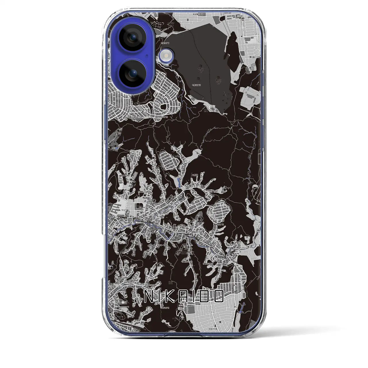 【二階堂(神奈川県)】地図柄iPhoneケース(クリアタイプ)