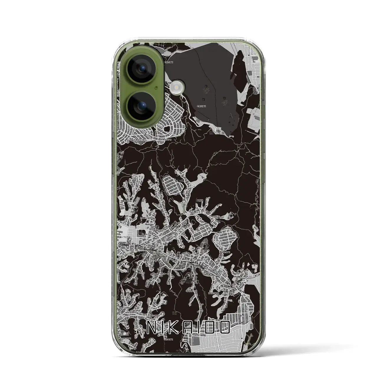 【二階堂(神奈川県)】地図柄iPhoneケース(クリアタイプ)