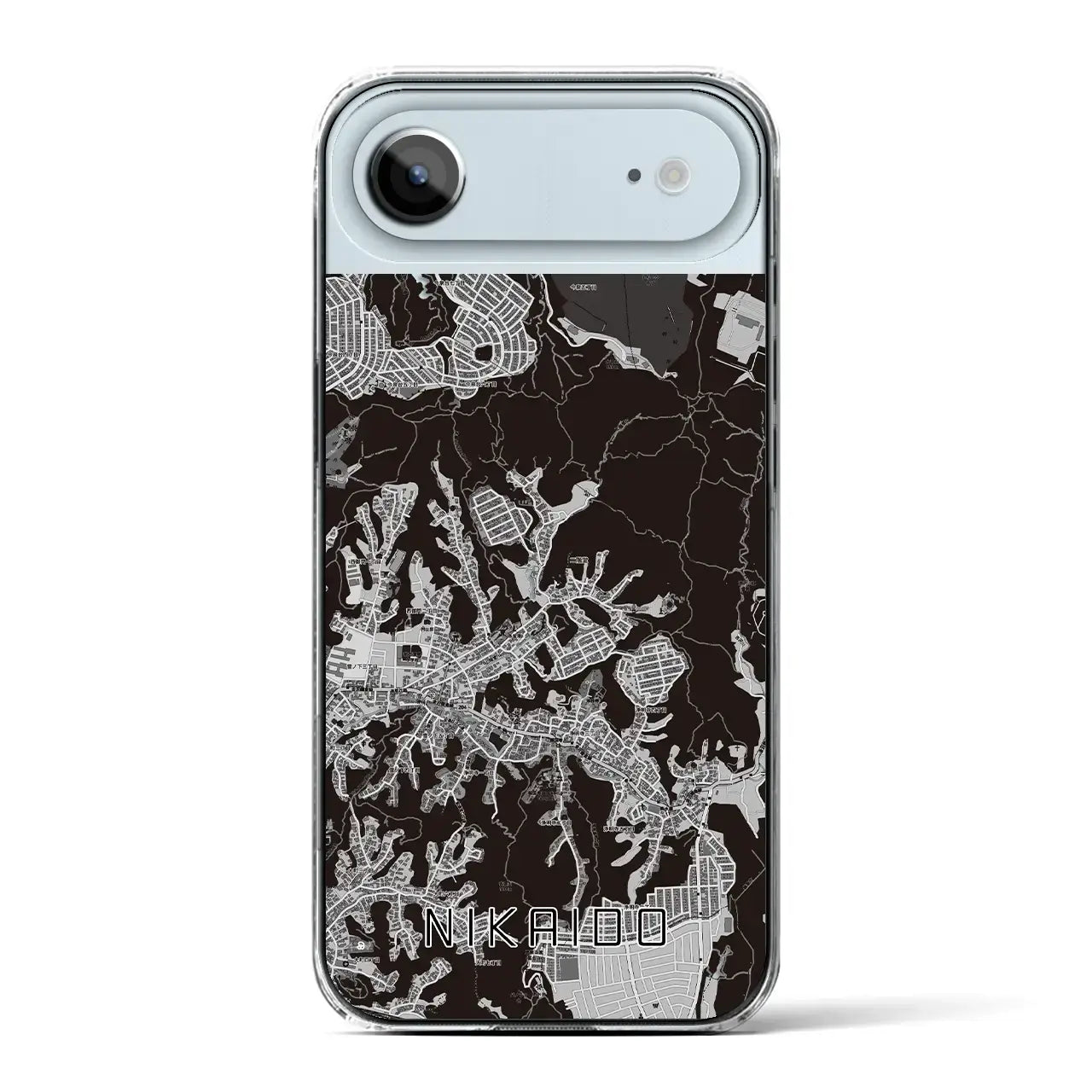 【二階堂(神奈川県)】地図柄iPhoneケース(クリアタイプ)