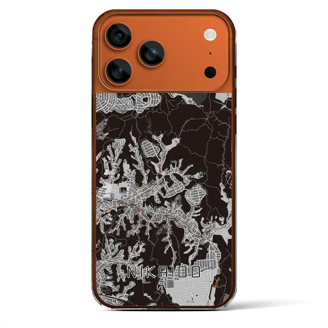 【二階堂(神奈川県)】地図柄iPhoneケース(クリアタイプ)