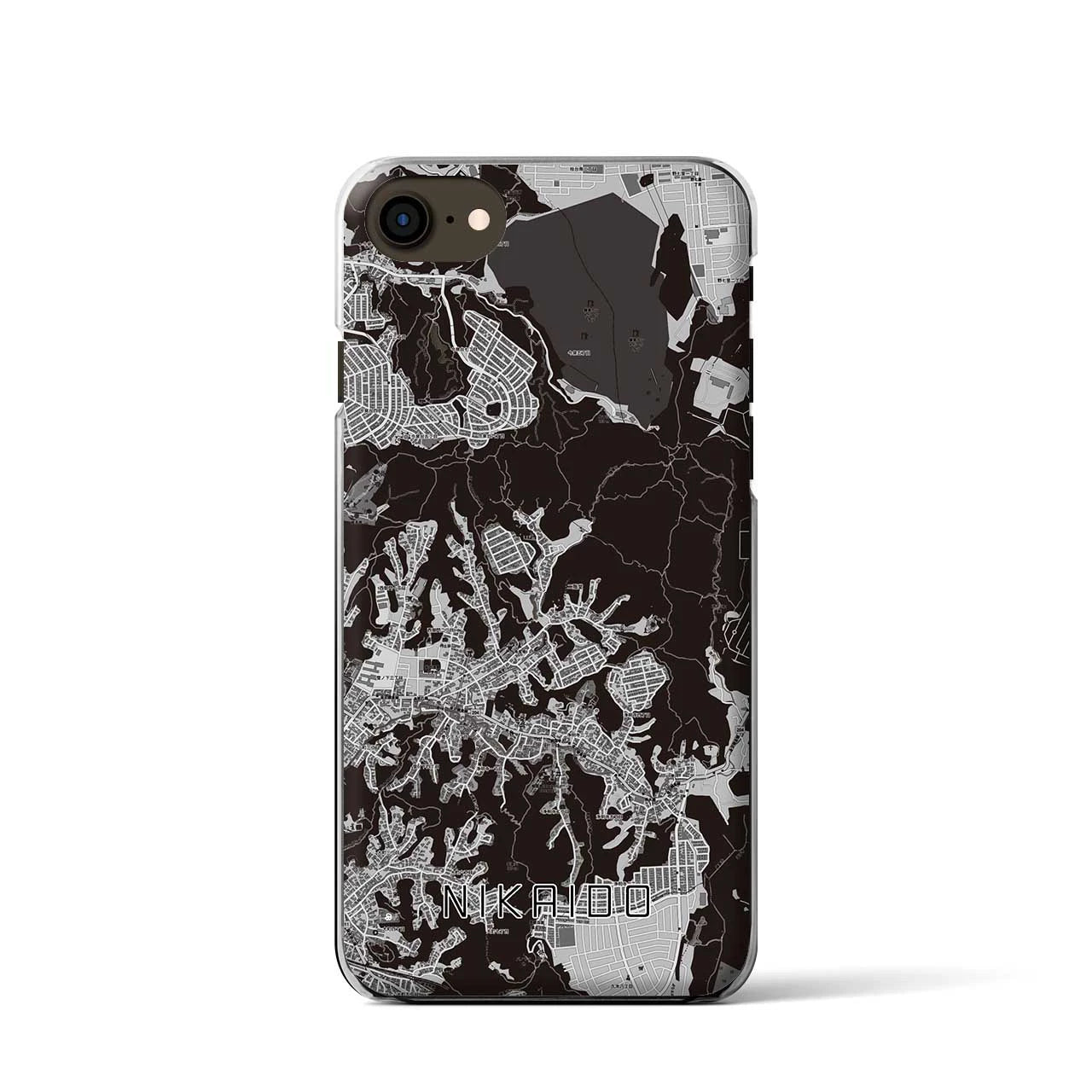 【二階堂(神奈川県)】地図柄iPhoneケース(クリアタイプ)