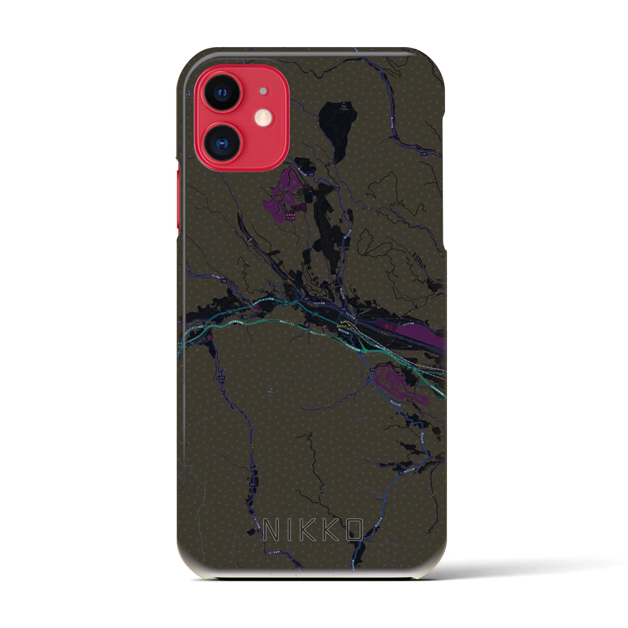 【日光(栃木県)】地図柄iPhoneケース(バックカバータイプ)