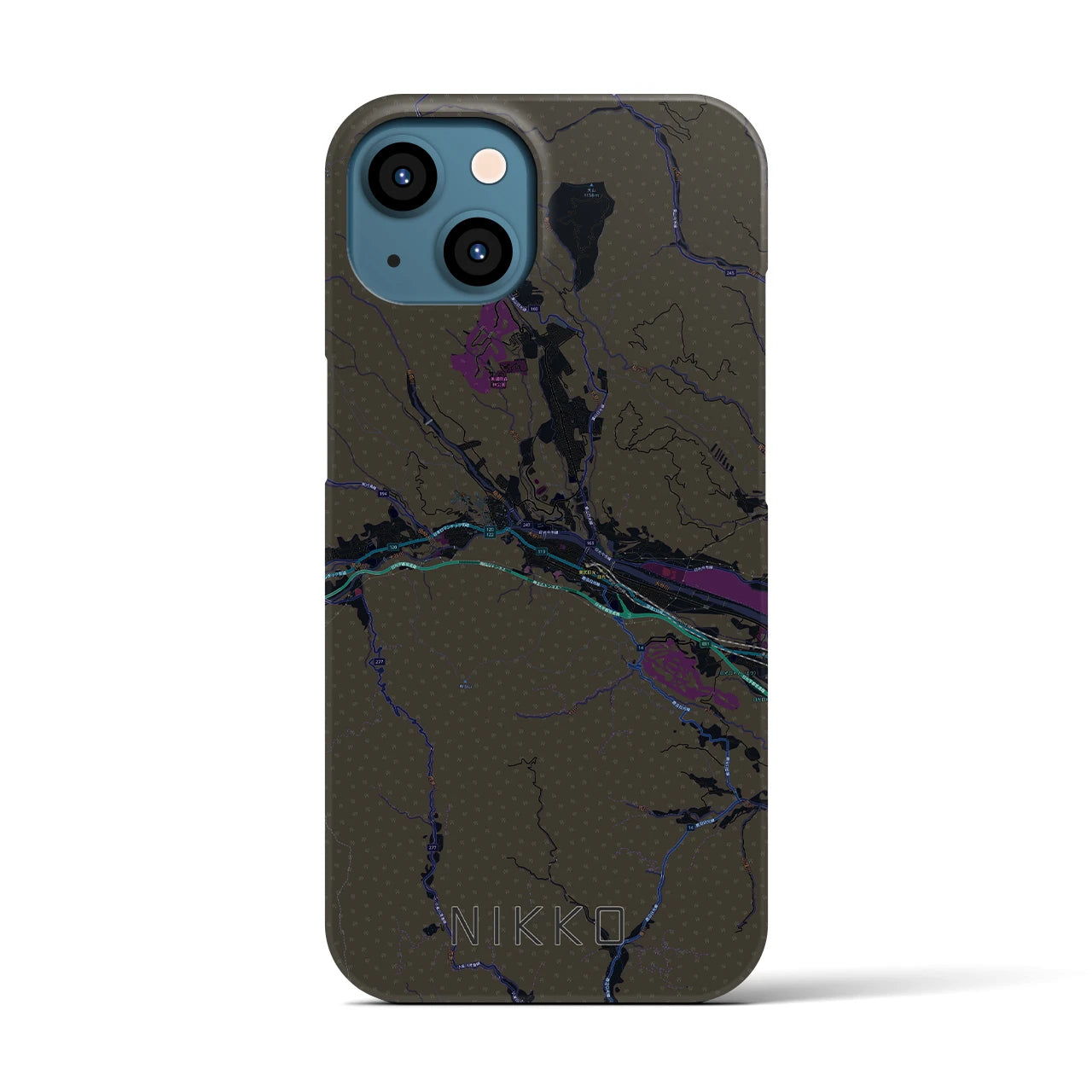 【日光(栃木県)】地図柄iPhoneケース(バックカバータイプ)