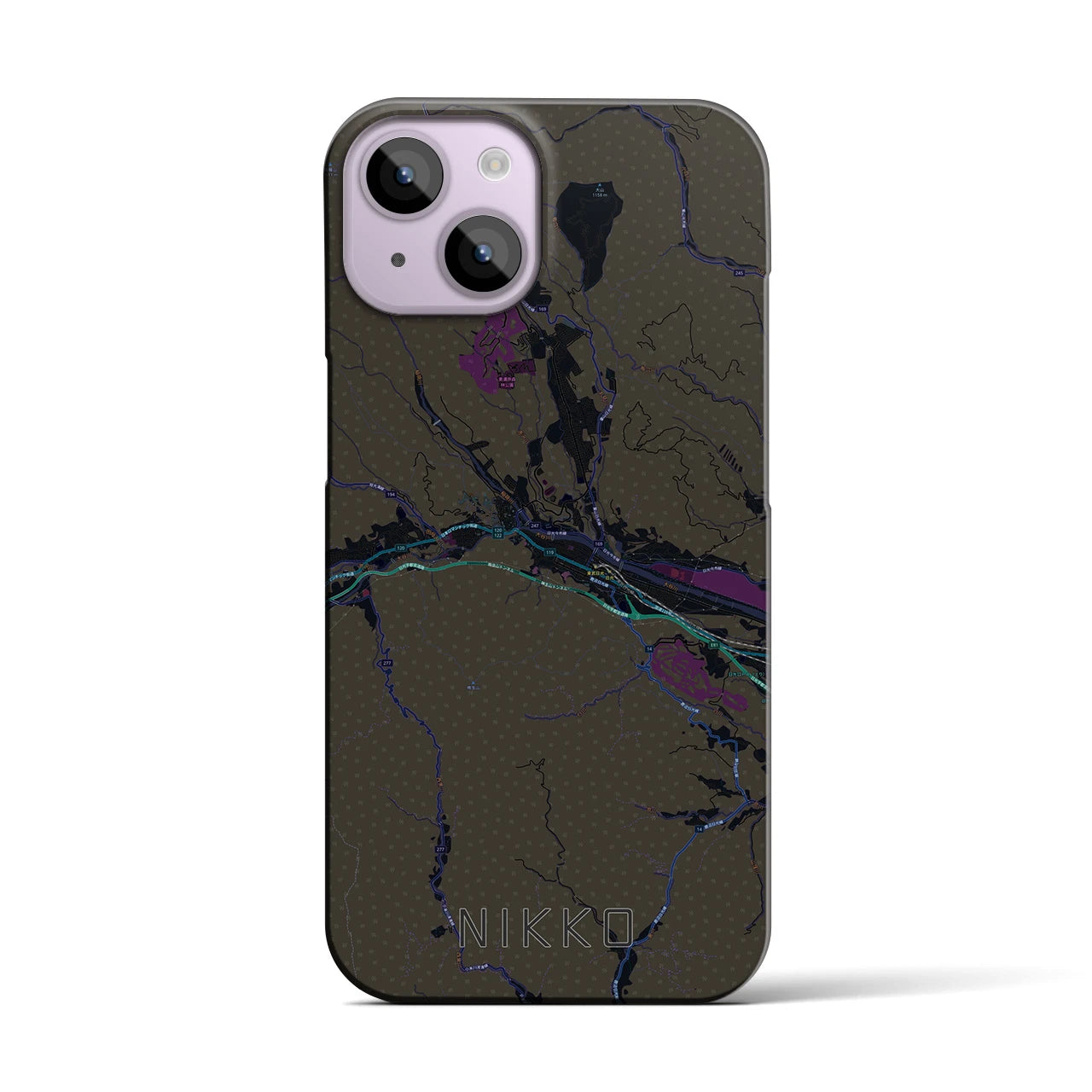 【日光(栃木県)】地図柄iPhoneケース(バックカバータイプ)