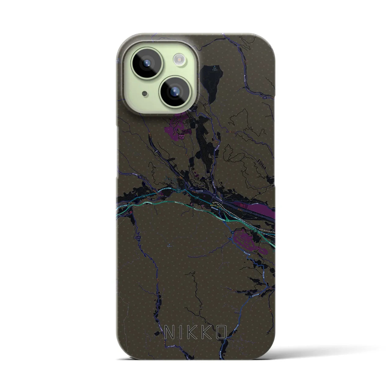 【日光(栃木県)】地図柄iPhoneケース(バックカバータイプ)