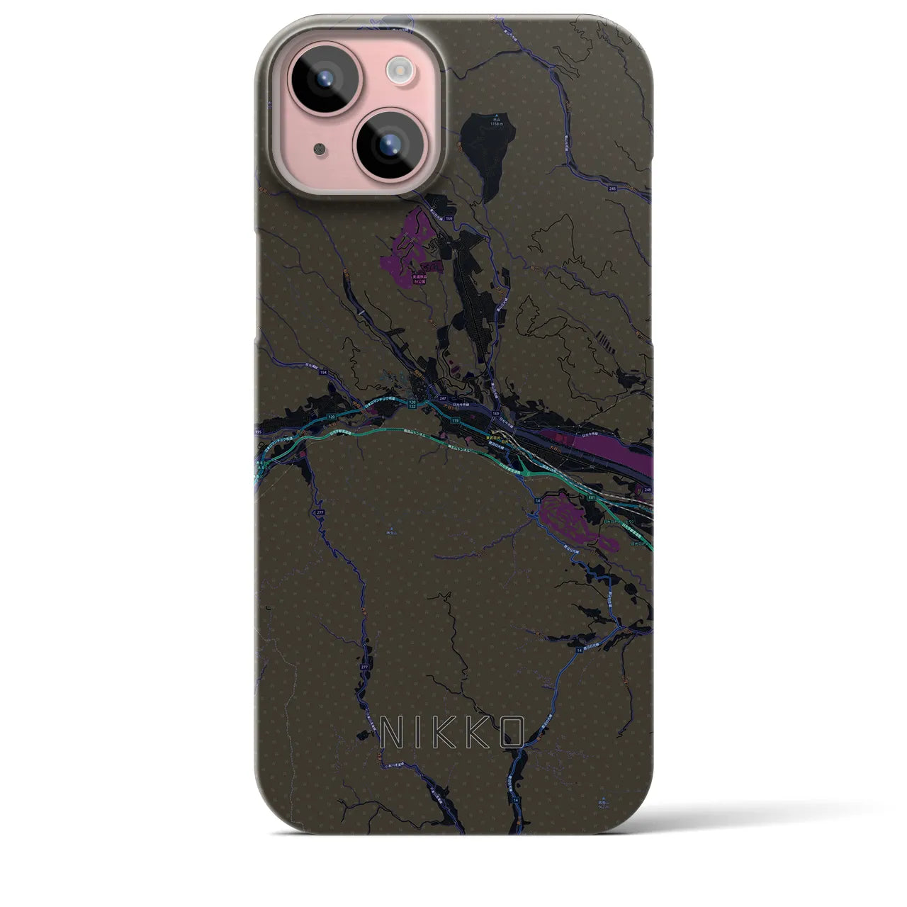 【日光(栃木県)】地図柄iPhoneケース(バックカバータイプ)