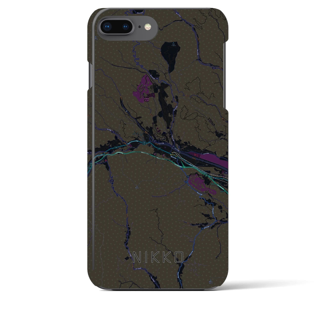 【日光(栃木県)】地図柄iPhoneケース(バックカバータイプ)