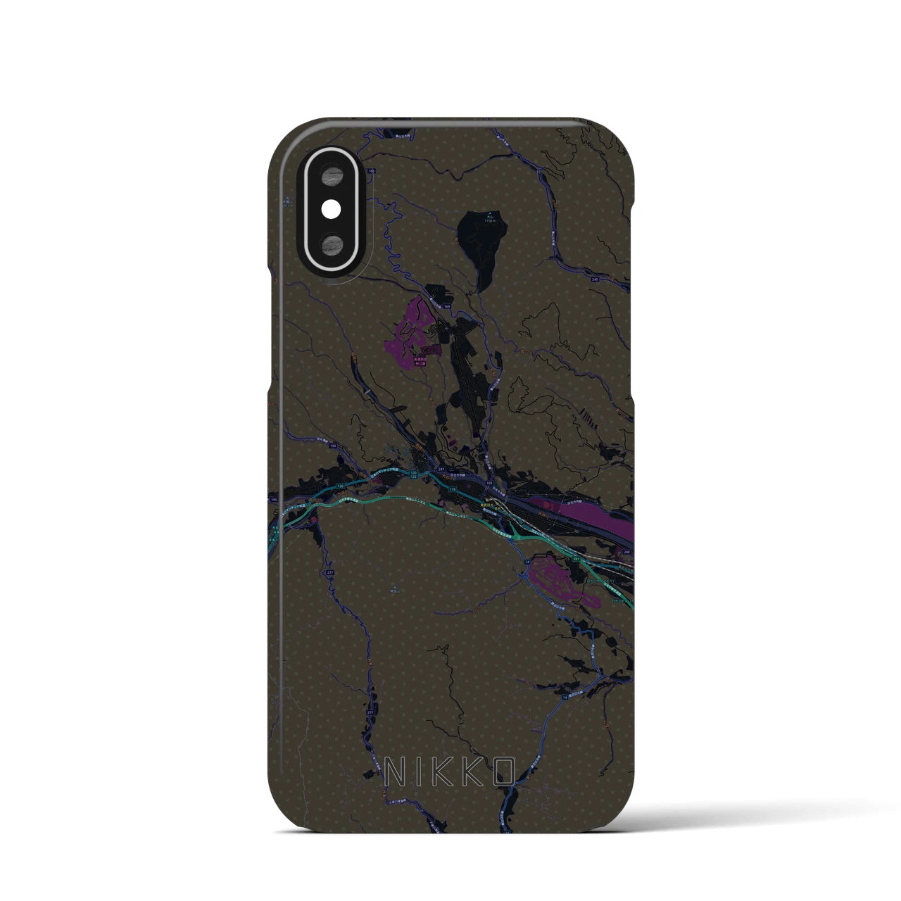 【日光(栃木県)】地図柄iPhoneケース(バックカバータイプ)