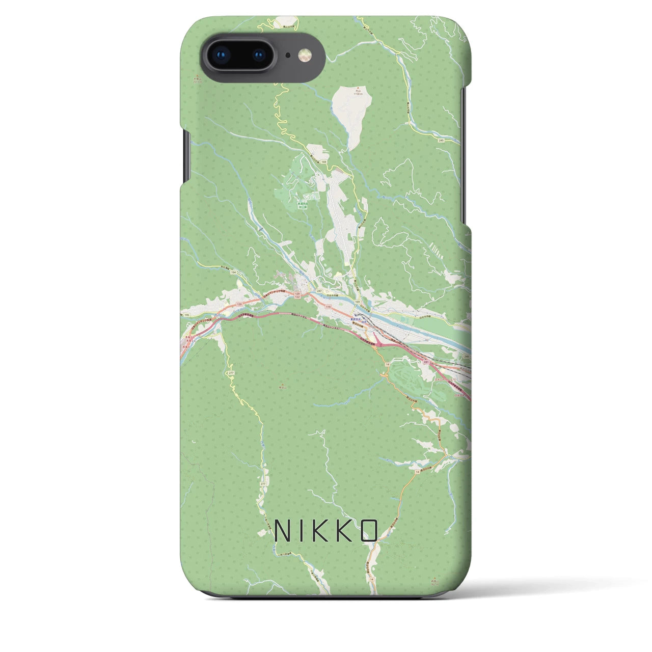 【日光(栃木県)】地図柄iPhoneケース(バックカバータイプ)