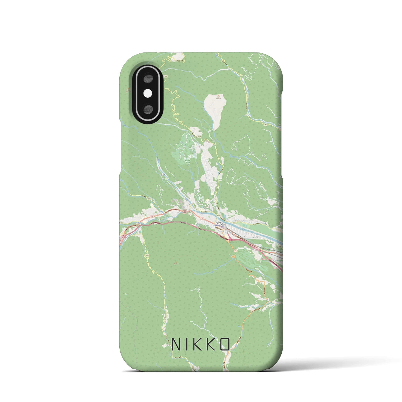 【日光(栃木県)】地図柄iPhoneケース(バックカバータイプ)