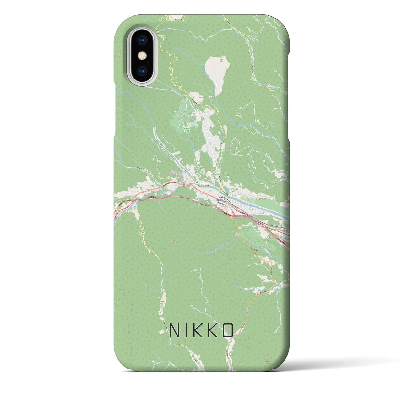 【日光(栃木県)】地図柄iPhoneケース(バックカバータイプ)