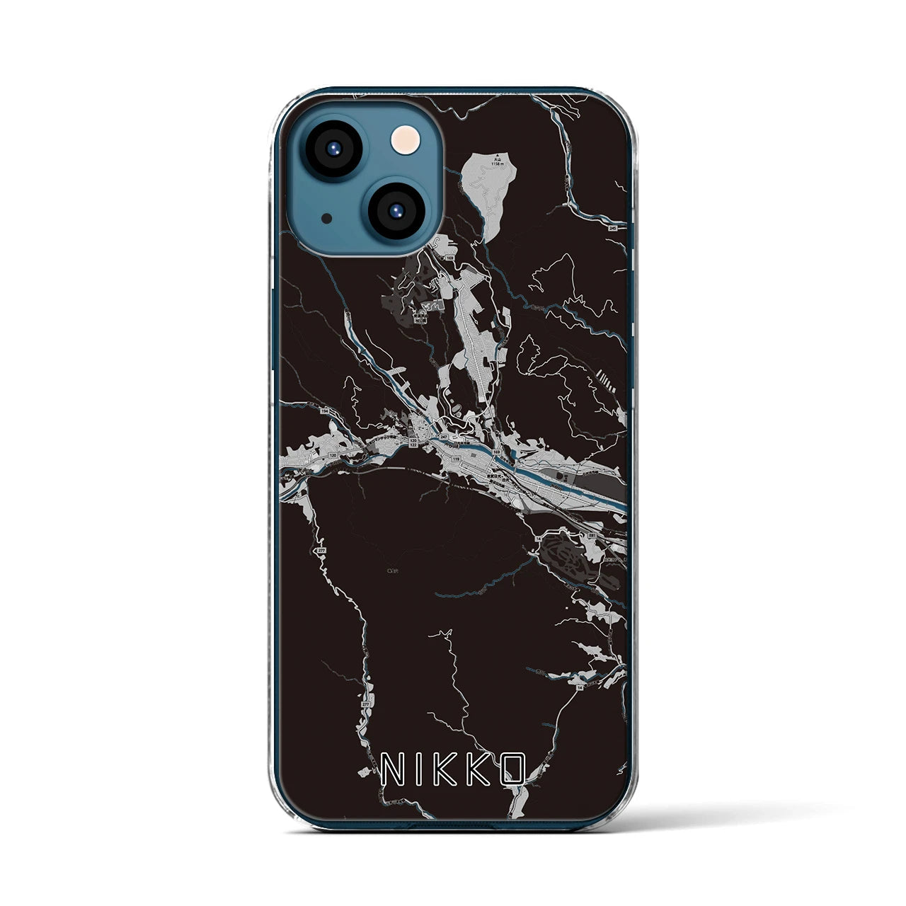 【日光(栃木県)】地図柄iPhoneケース(クリアタイプ)