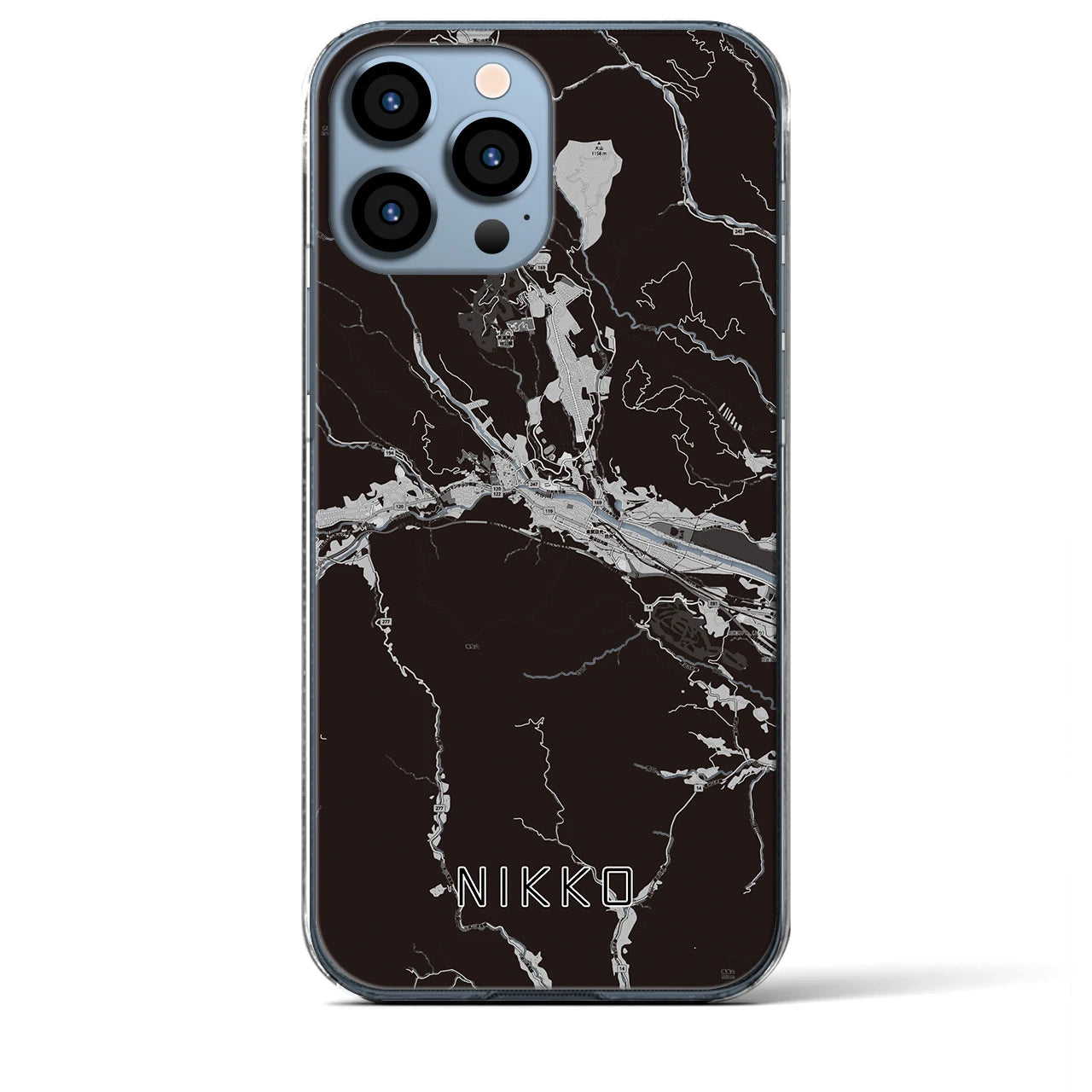 【日光(栃木県)】地図柄iPhoneケース(クリアタイプ)