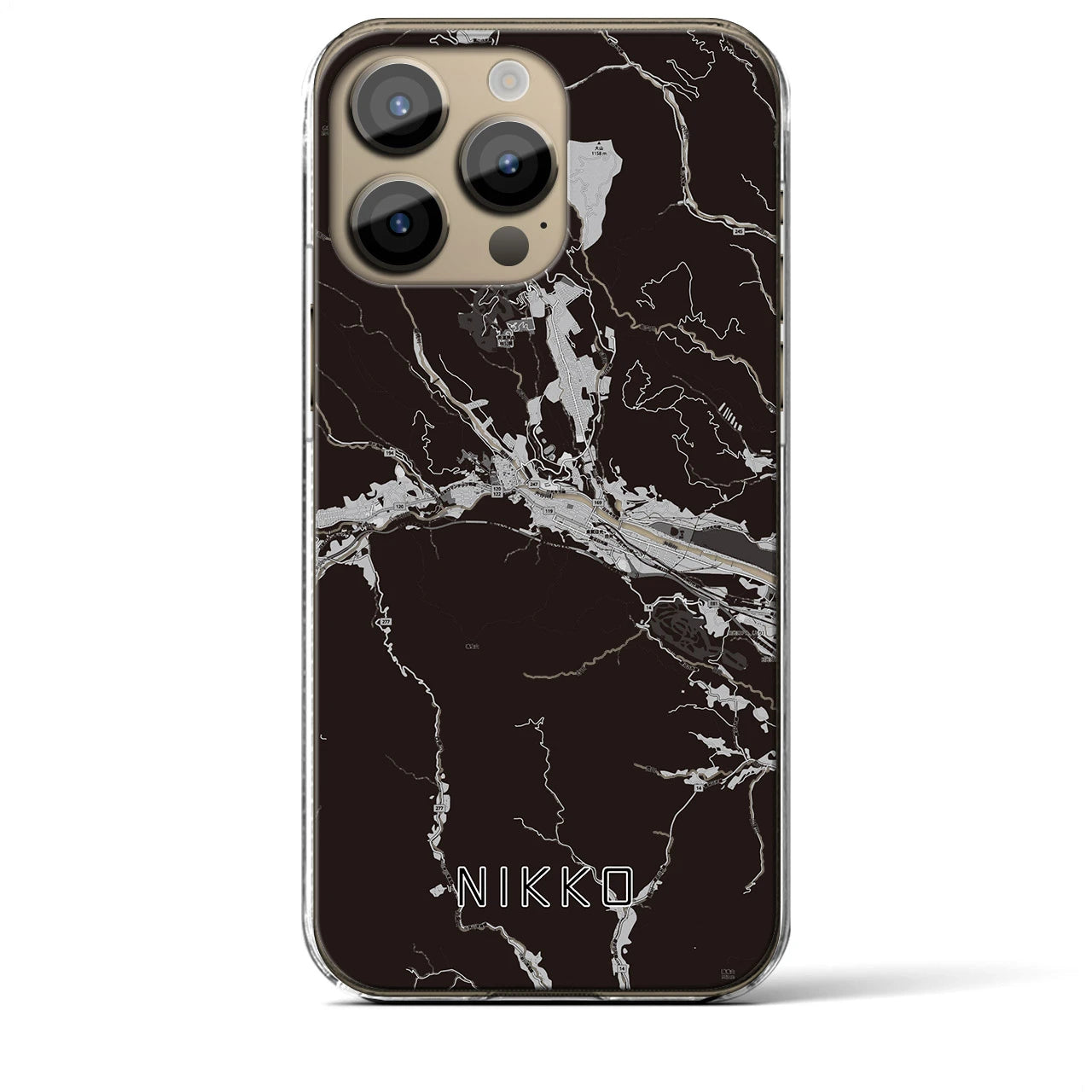 【日光(栃木県)】地図柄iPhoneケース(クリアタイプ)