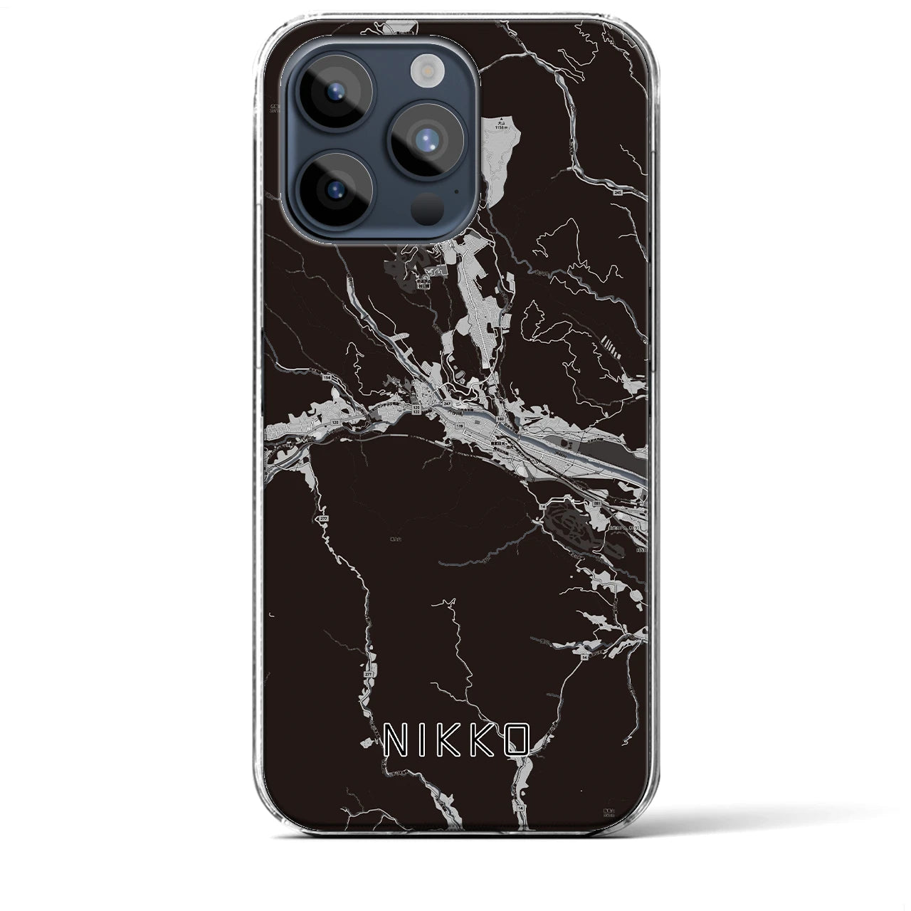 【日光(栃木県)】地図柄iPhoneケース(クリアタイプ)