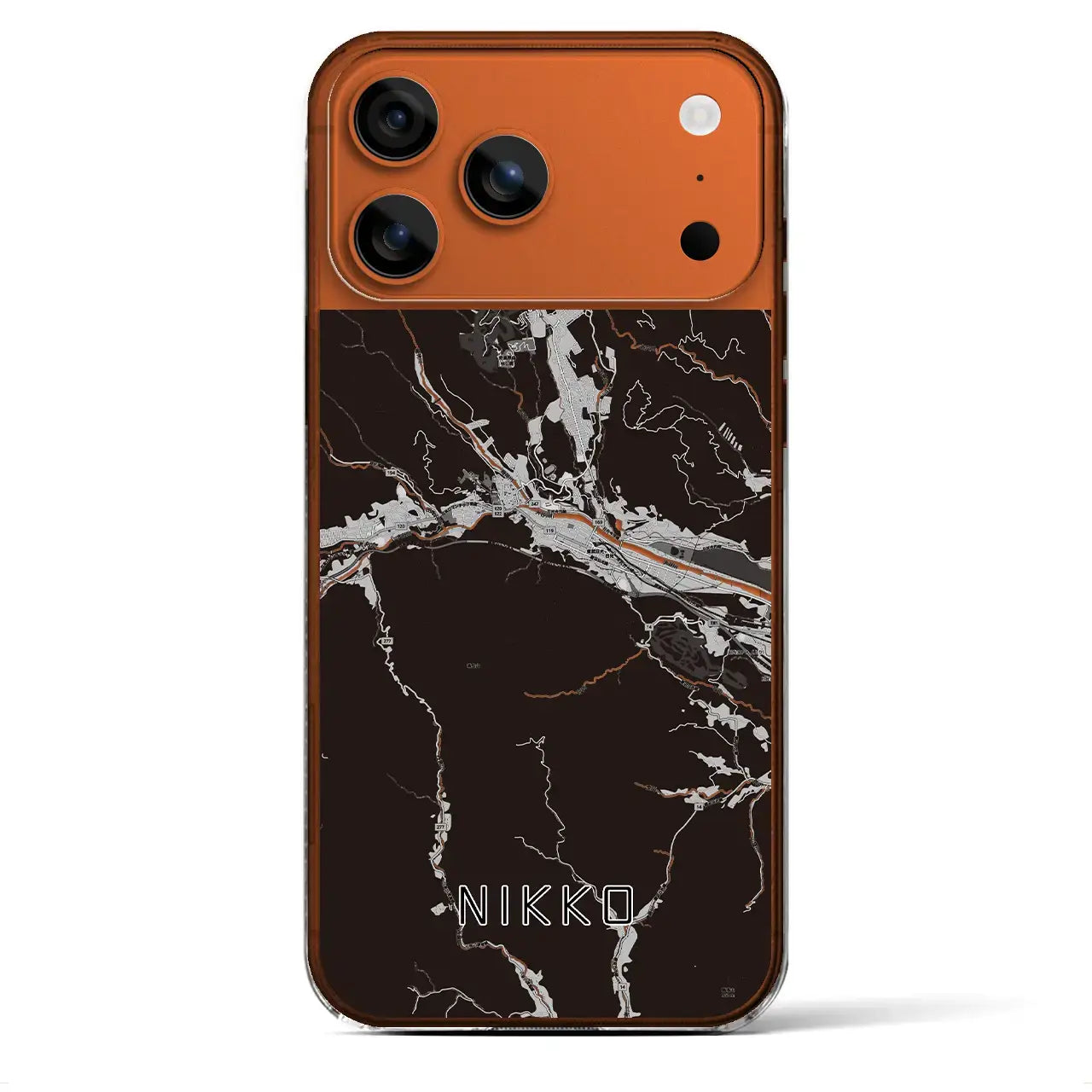 【日光(栃木県)】地図柄iPhoneケース(クリアタイプ)