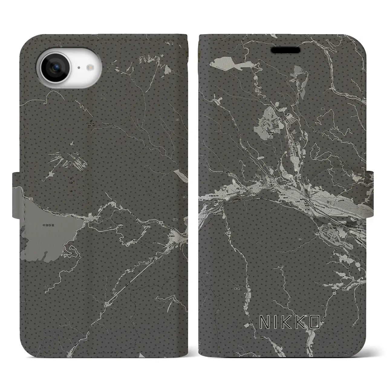 【日光(栃木県)】地図柄iPhoneケース(手帳タイプ)