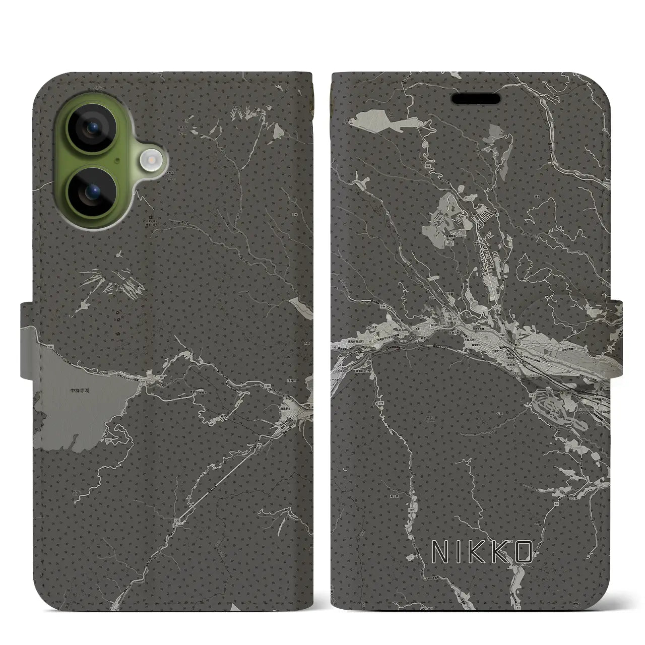 【日光(栃木県)】地図柄iPhoneケース(手帳タイプ)