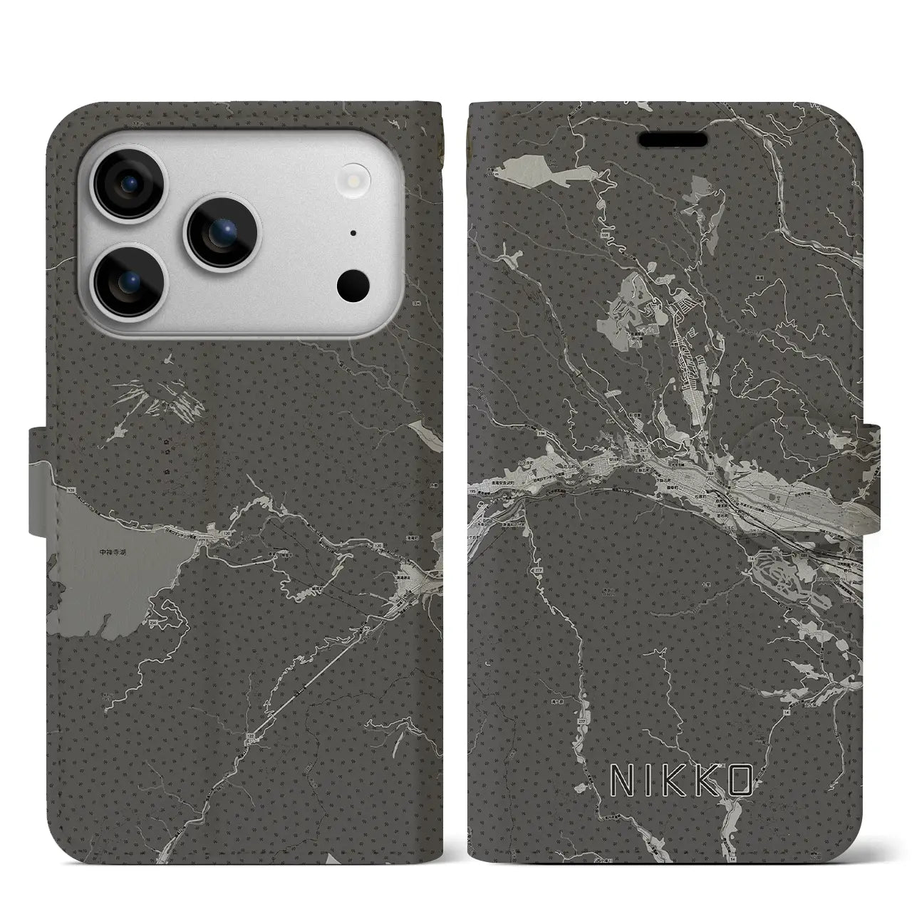 【日光(栃木県)】地図柄iPhoneケース(手帳タイプ)