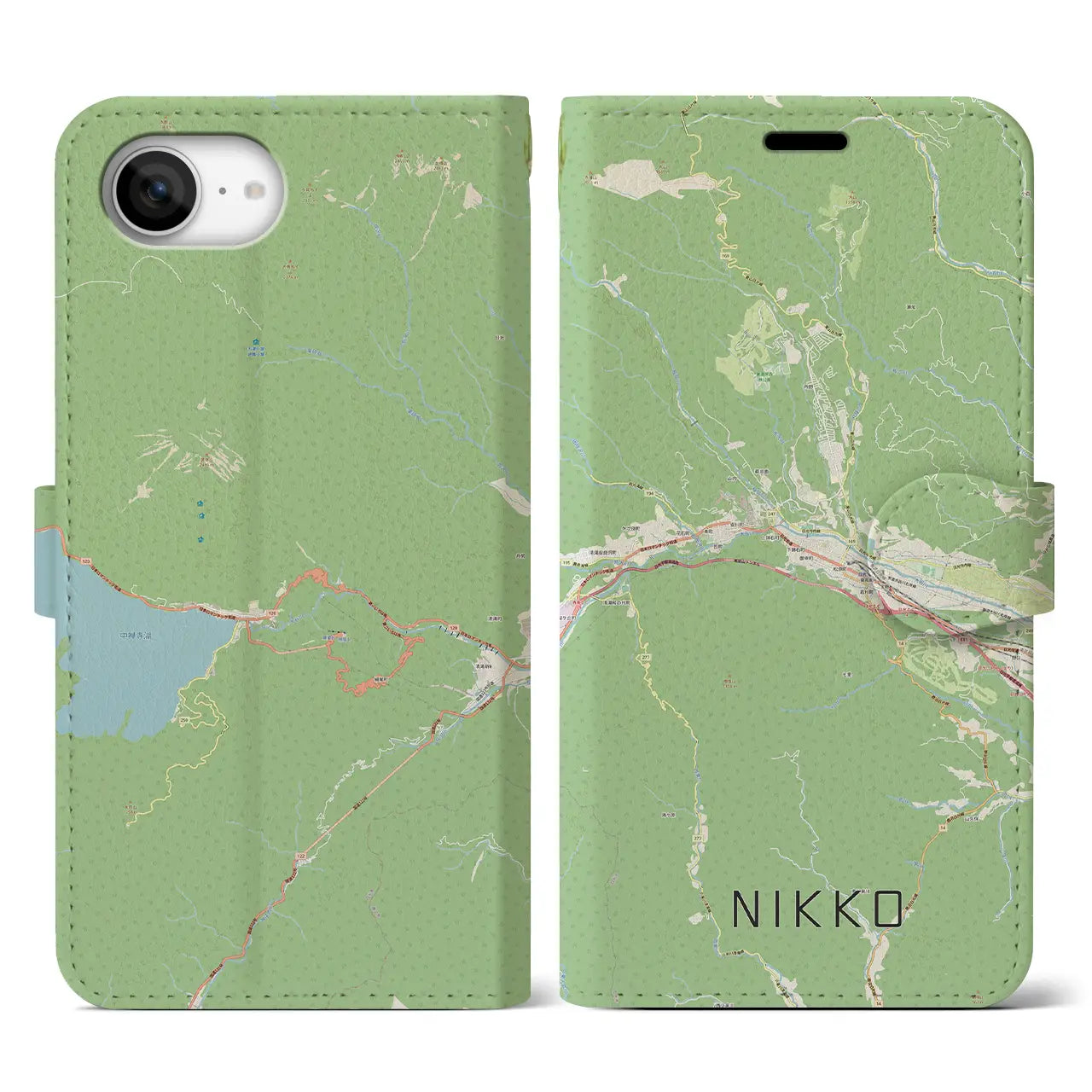 【日光(栃木県)】地図柄iPhoneケース(手帳タイプ)